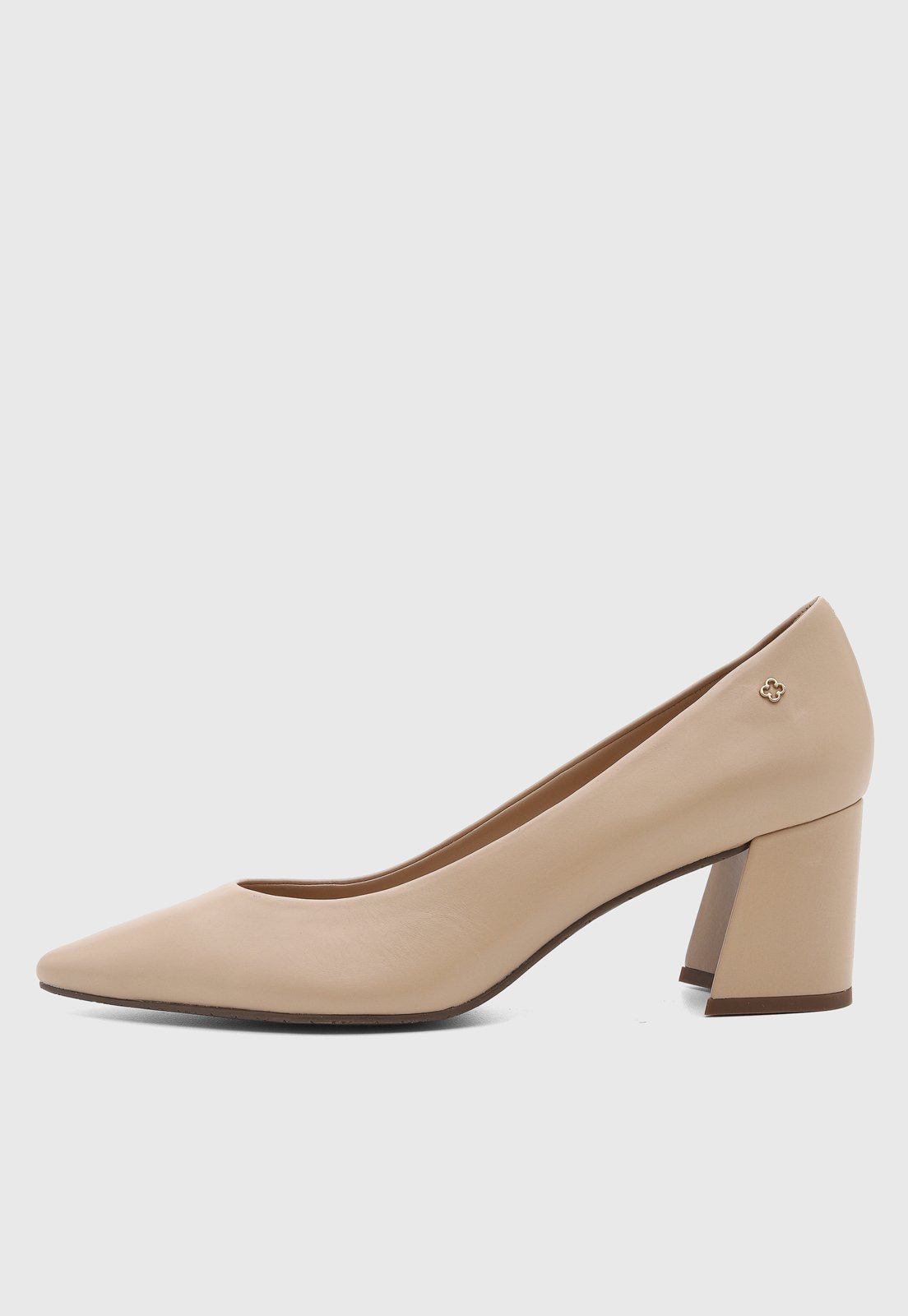 Scarpin Feminino Capodarte Couro Salto Médio Nude