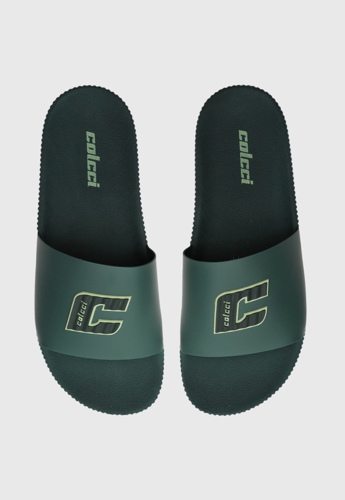 Chinelo Slide Colcci Logo Verde