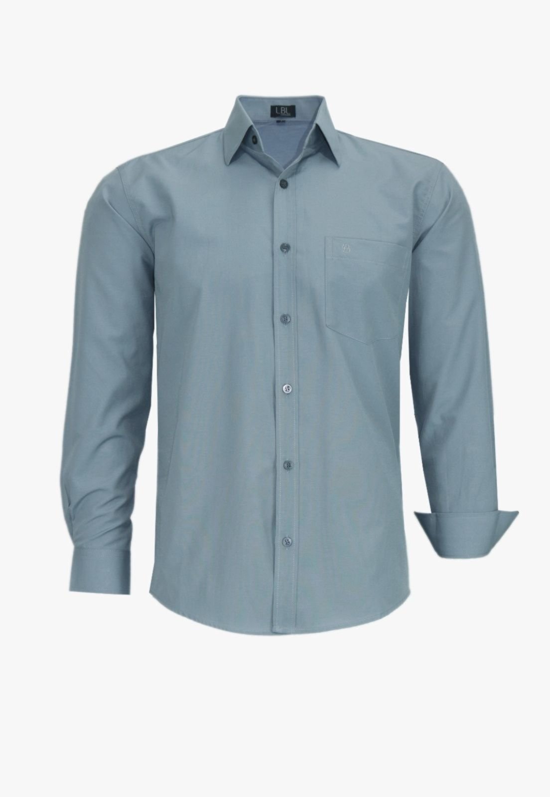 Camisa Manga Longa Lbl Classica Tecido Misto Chumbo 3006