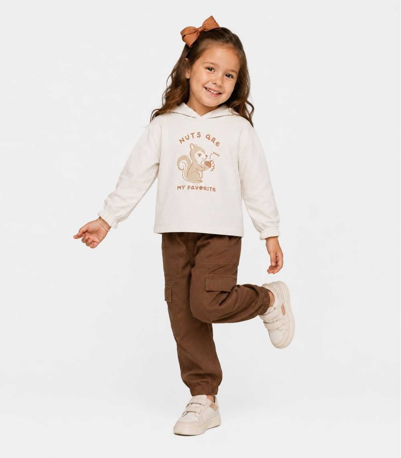 Infantil - Blusão Com Capuz Feminino Select Bege