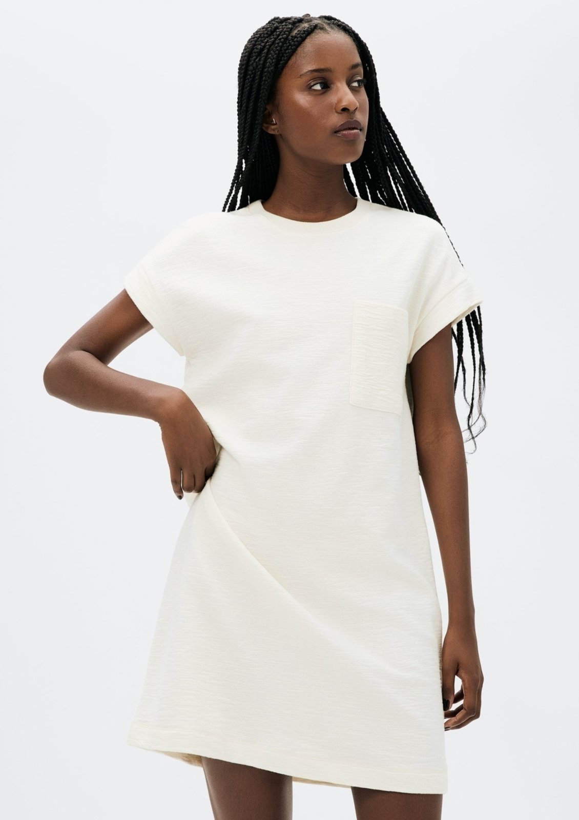 Vestido Básico Curto Texturizado Com Bolso Hering