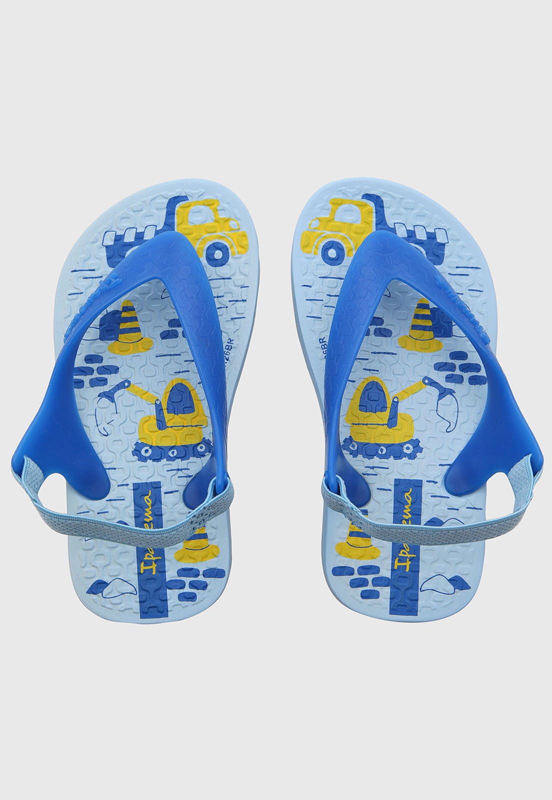 Infantil - Chinelo Ipanema Estampa Caminhões Azul Claro