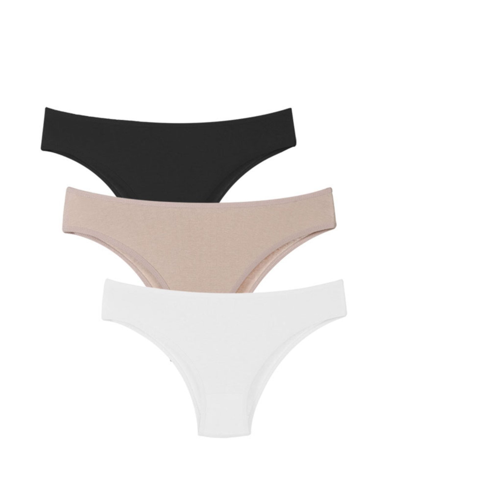 Vista 2 Kit Calcinhas Tanga Sortida Algodão Conforto A10 3 Unidades Colorido QLC SPORT multicolorido QLC SPORT multicolorido