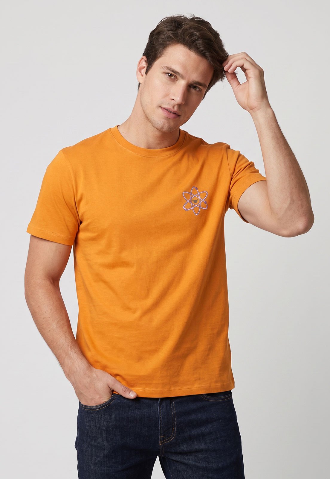 Camiseta Masculina Hang Loose Silk MC Atom Laranja