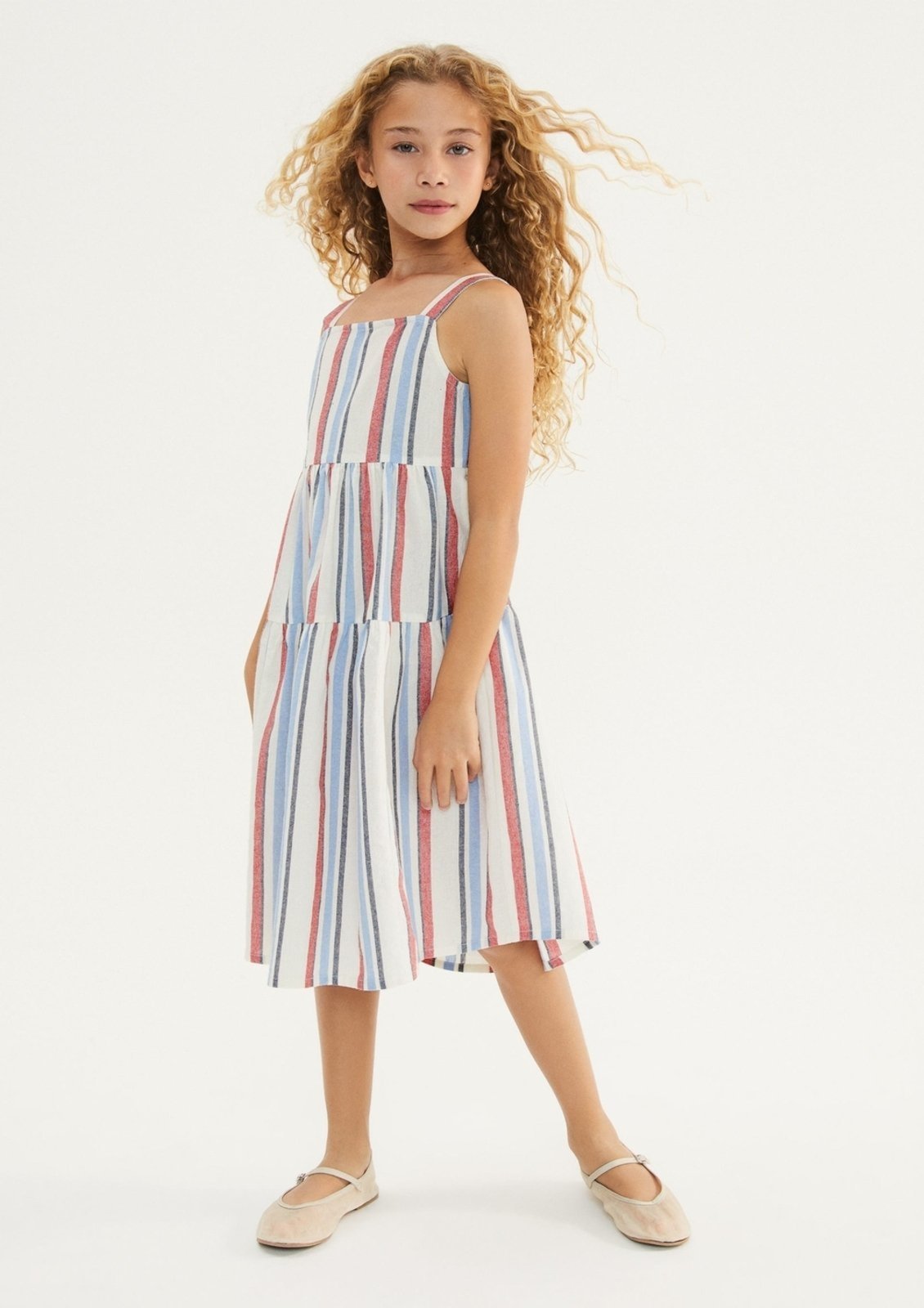 Infantil - Vestido Fio Tinto Listrado Hering