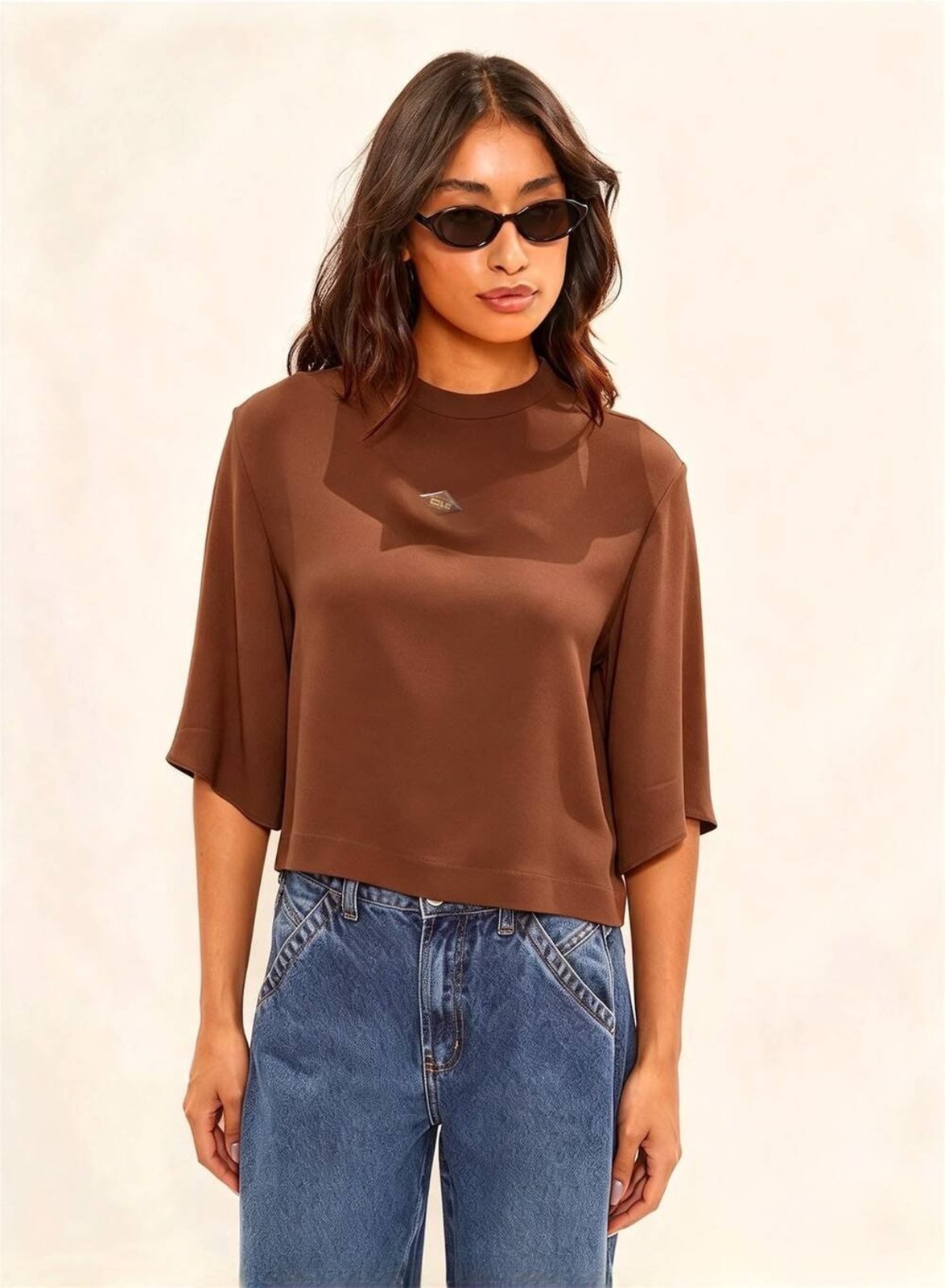 Blusa Colcci CLC Marrom Tiramisu