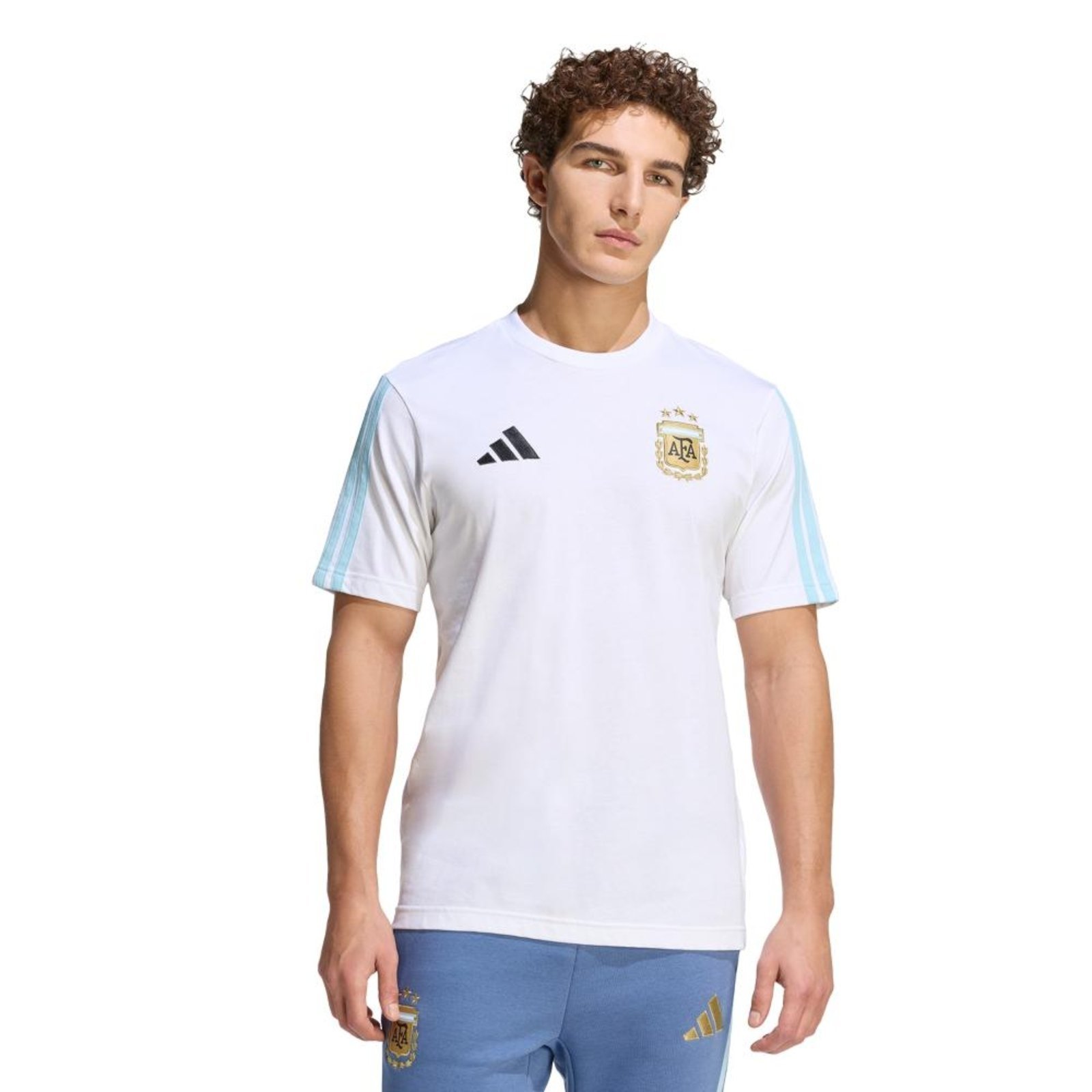 Camiseta Argentina DNA adidas Performance Branco