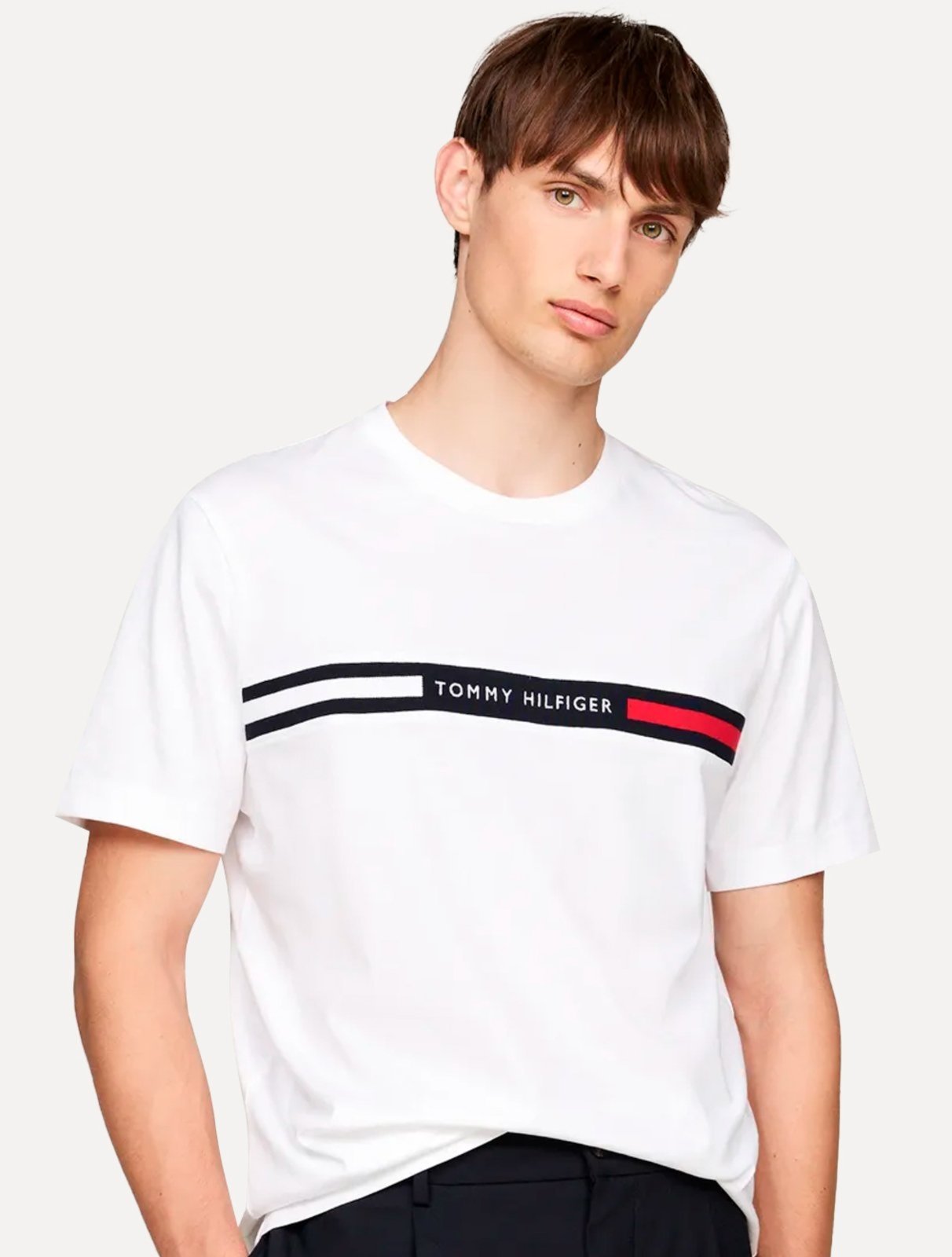 Vista 3 Kit Camisetas Tommy Hilfiger Chest Insert Logo Branca 2UN azul marinho Tommy Hilfiger azul marinho
