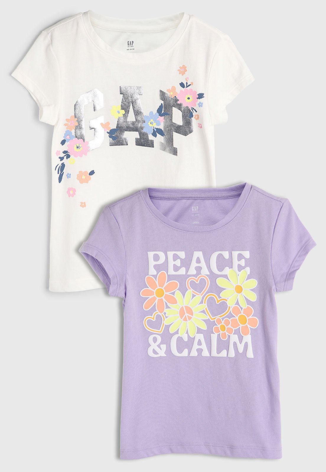 Infantil – Kit Camiseta 2pçs GAP Full Print Off-White
