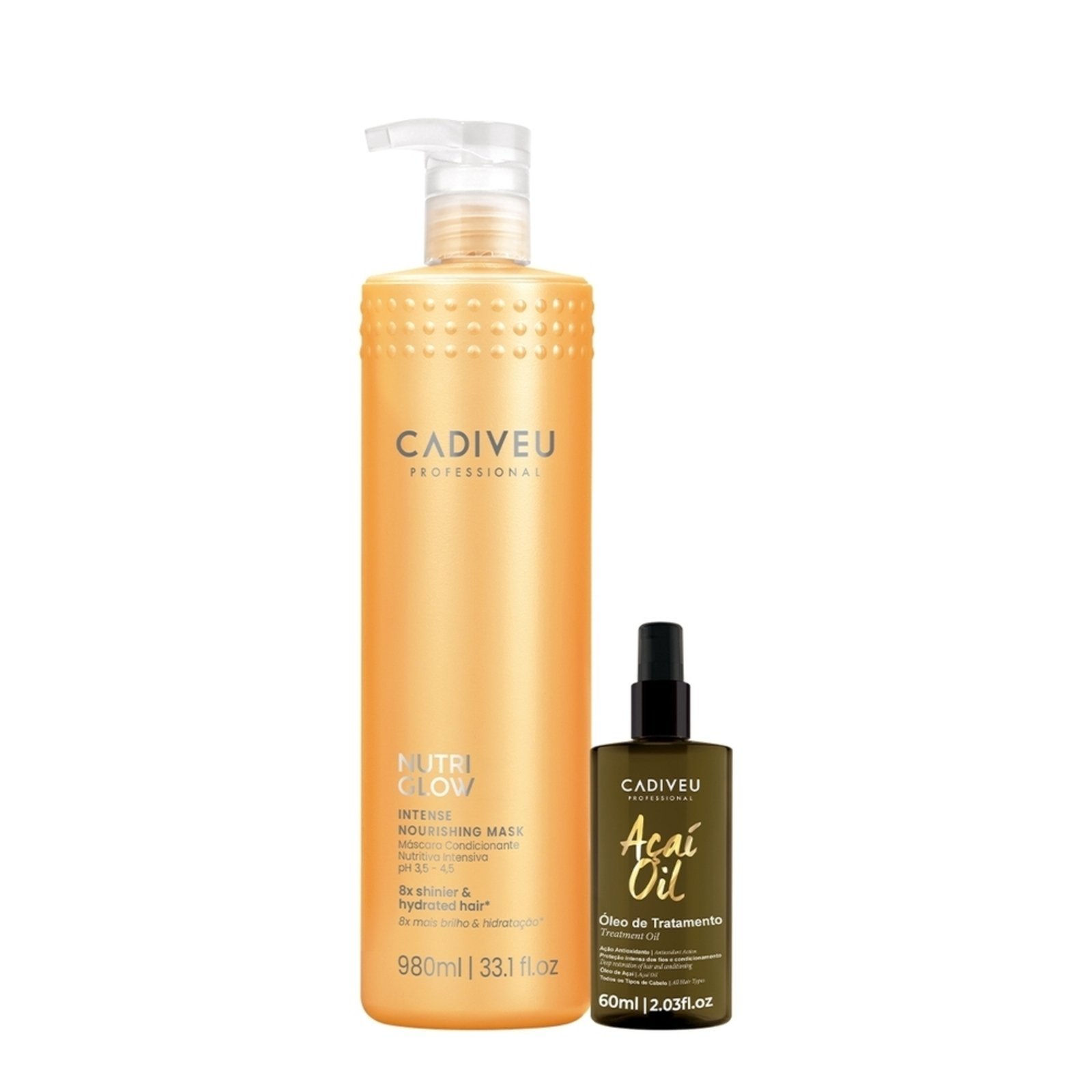 Kit Cadiveu Professional Nutri Glow Máscara G e Açaí Oil 60 (2 produtos)