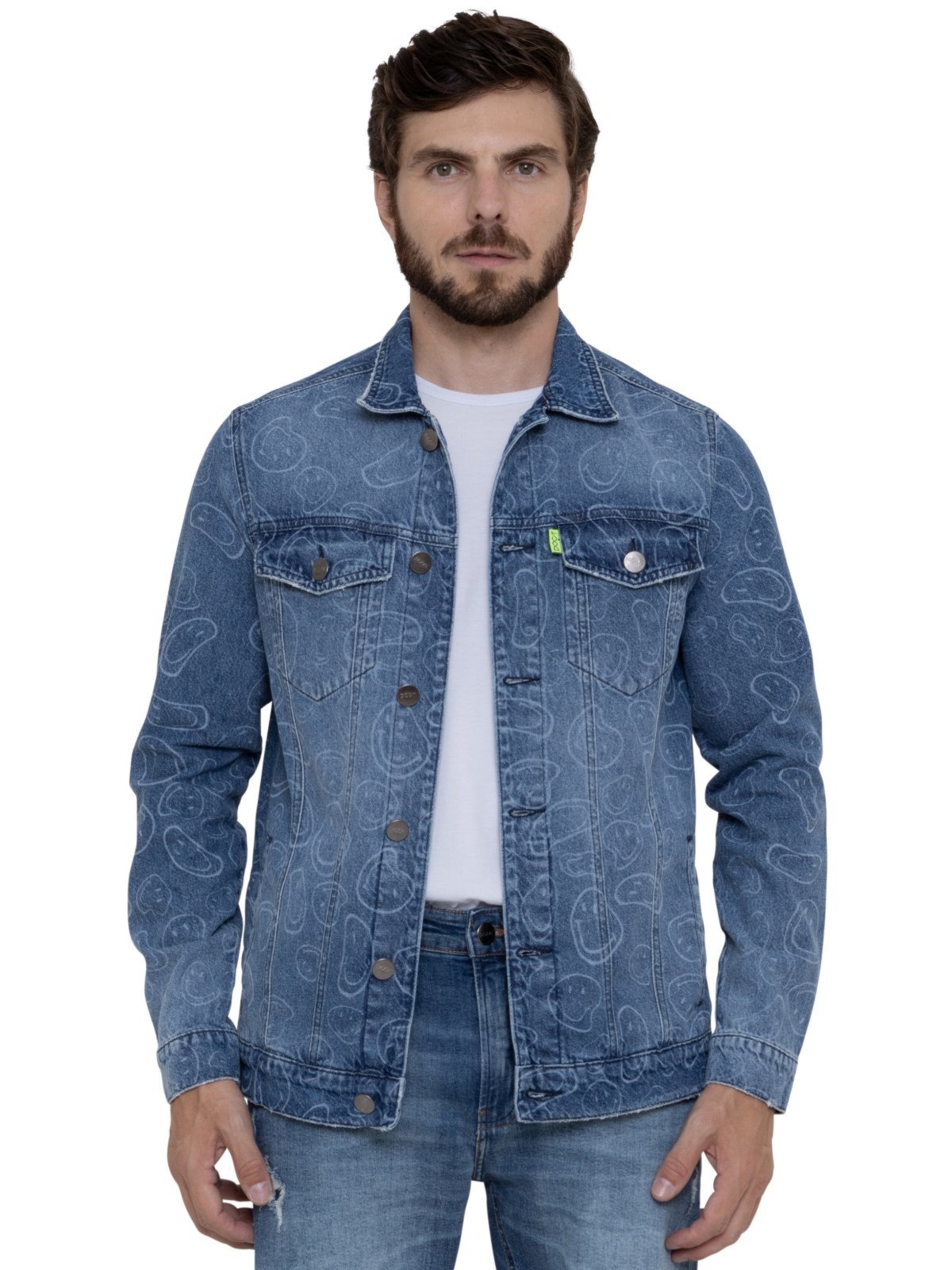 Jaqueta Masculina Personalizada Smile DOCT Indigo Claro