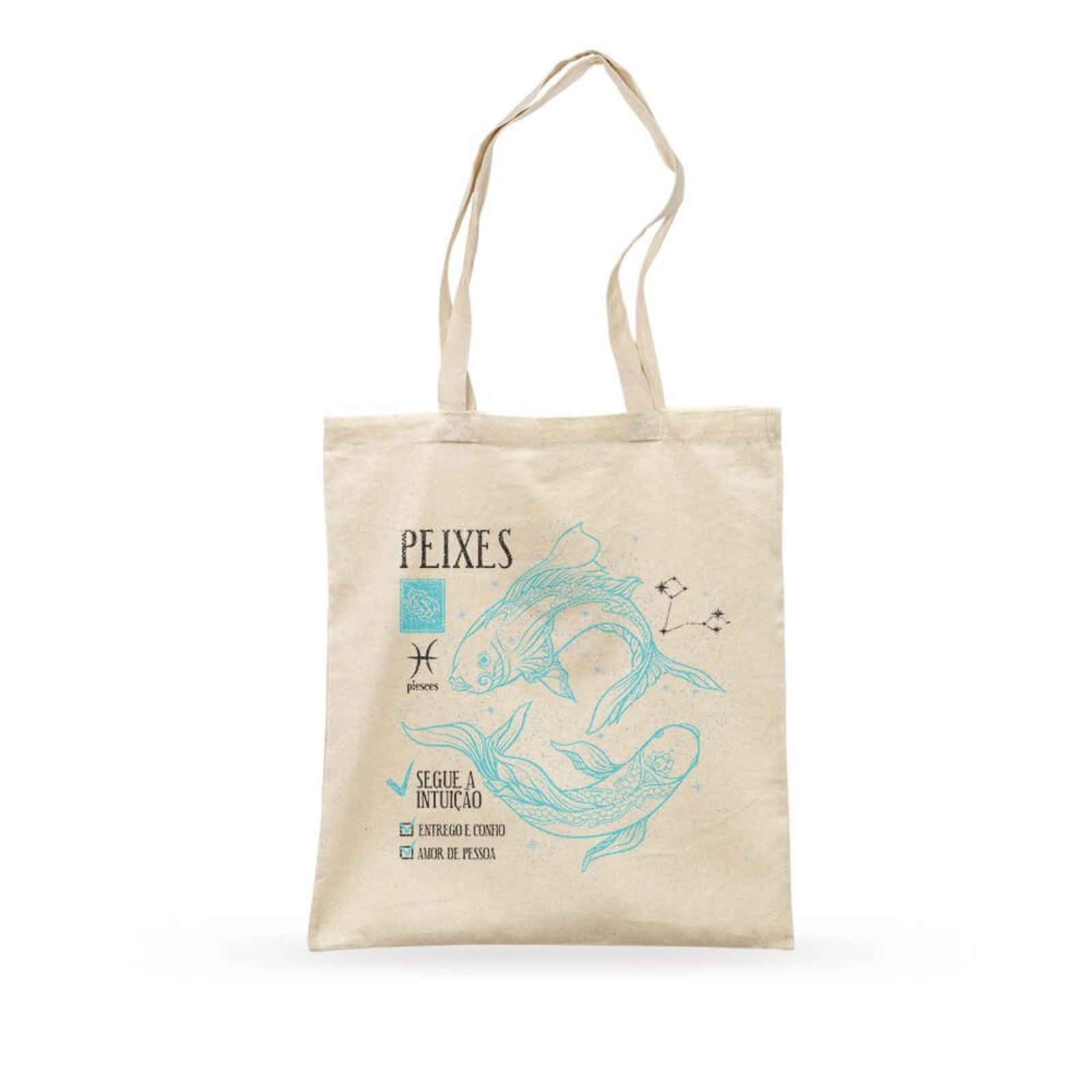 Ecobag Signo Peixes - Bege - Casual - Studio Geek
