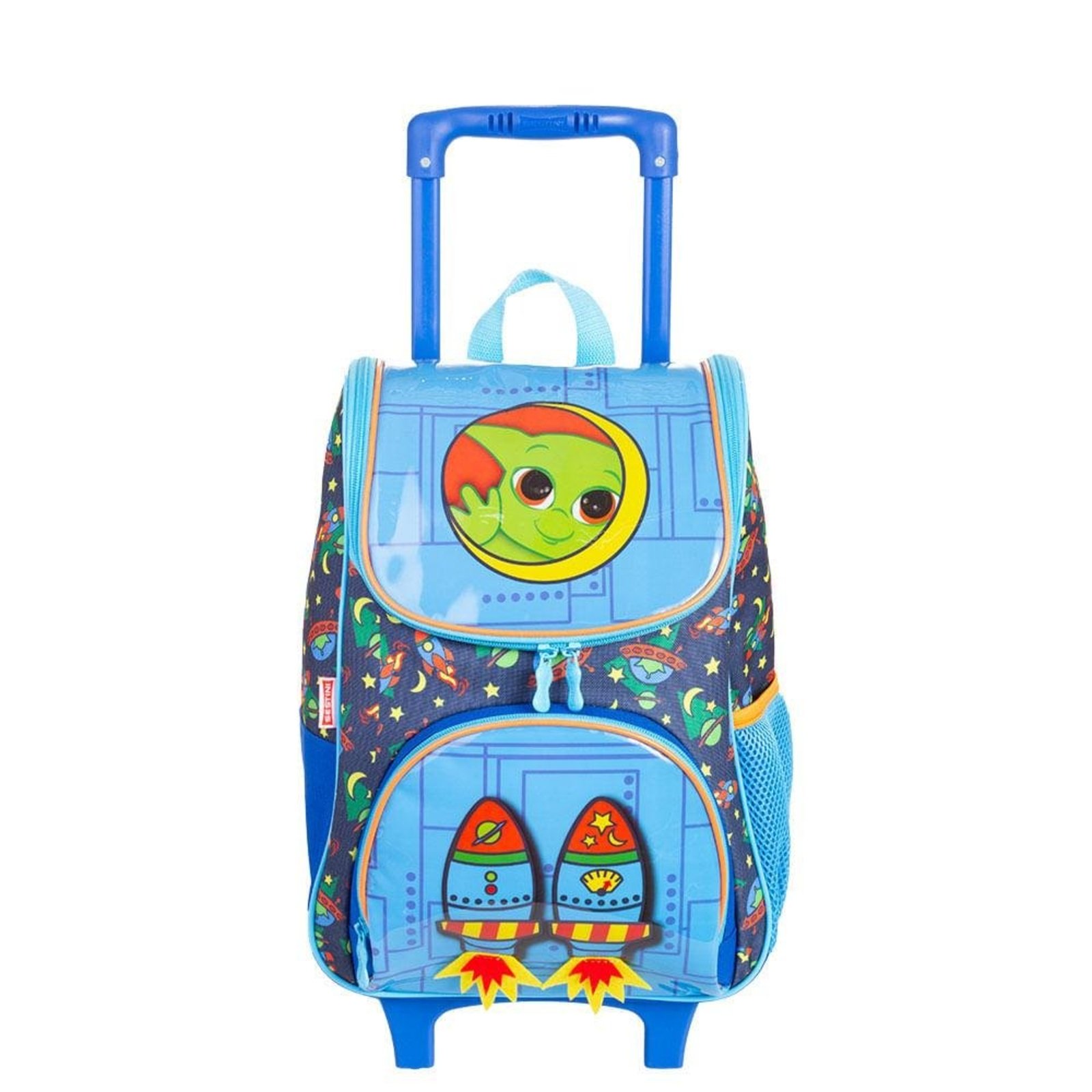 Infantil - Mochila de Rodinhas Média Sestini Y Alien - Colorido Azul