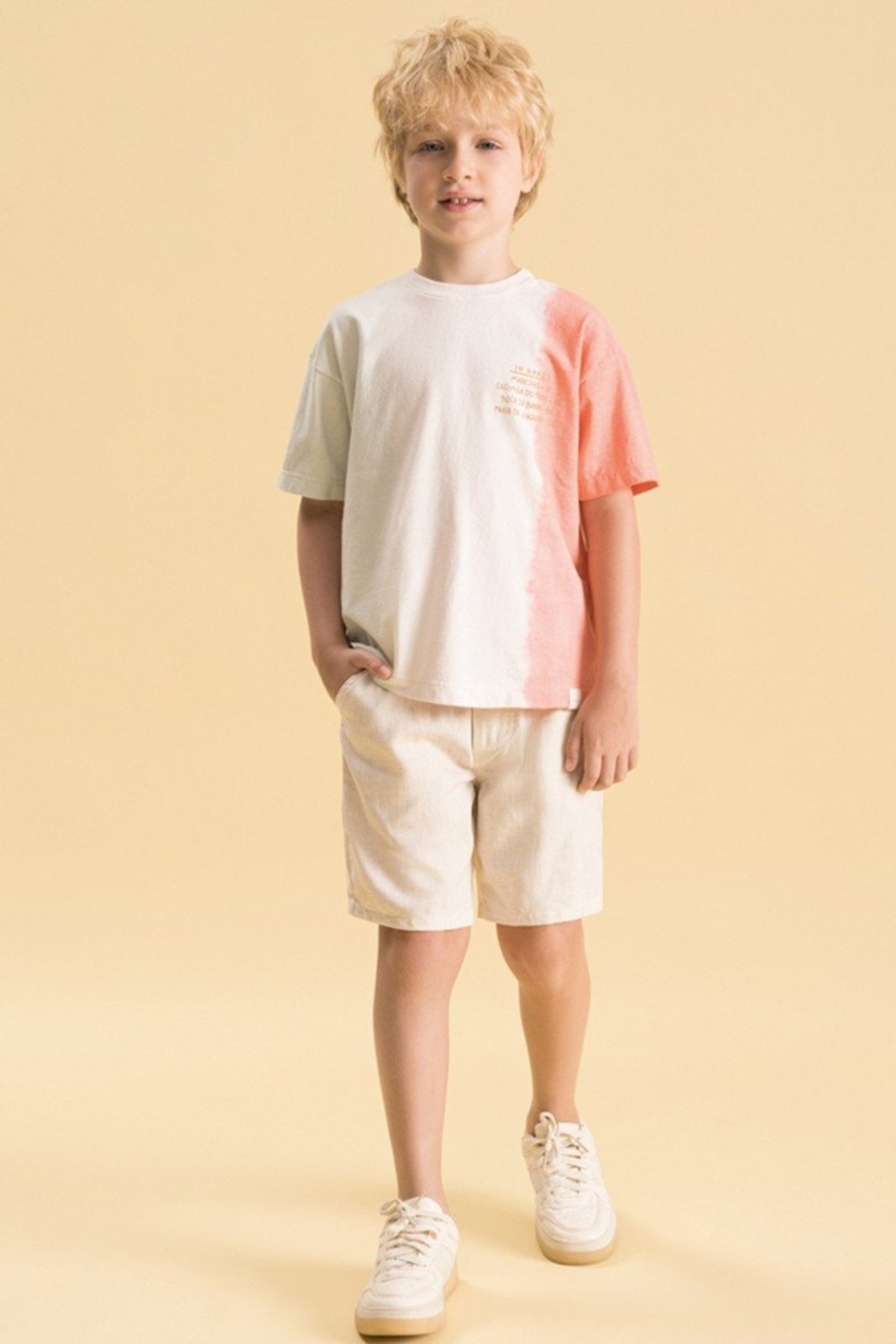 Infantil - Camiseta Bugbee em Malhão com Tie Dye