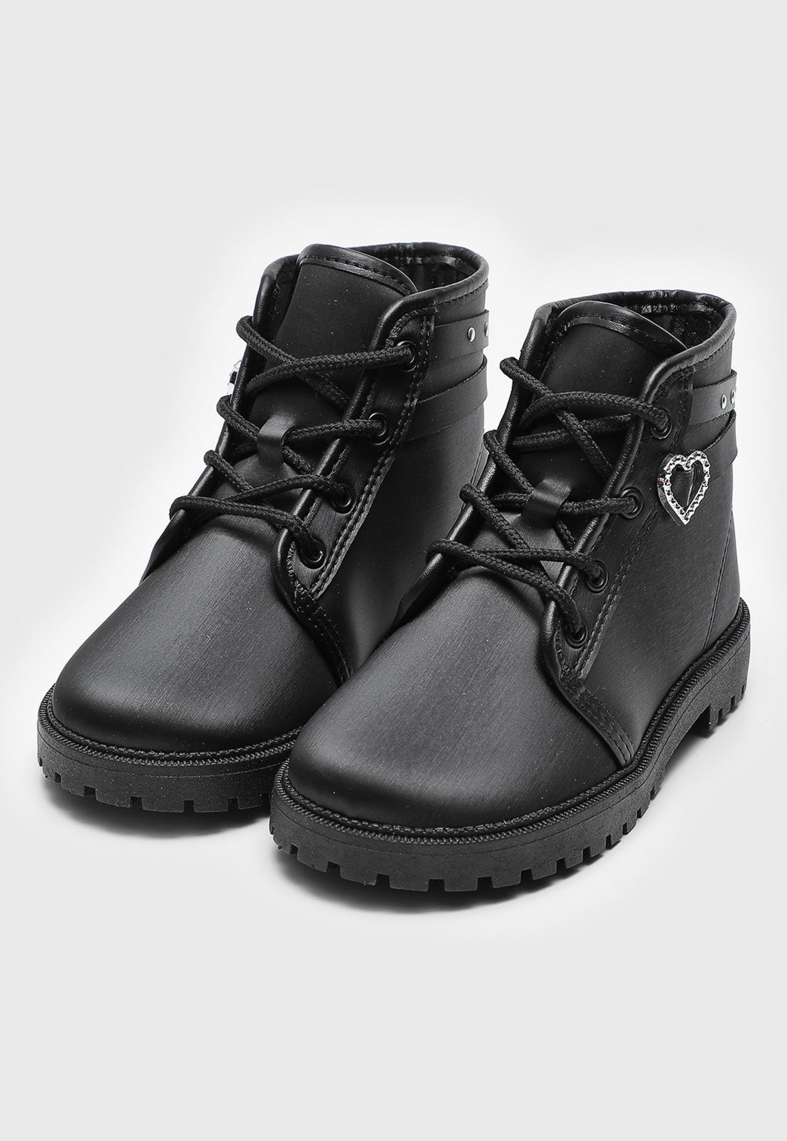 Infantil – Bota Tratorado Molekinha Coração Preta