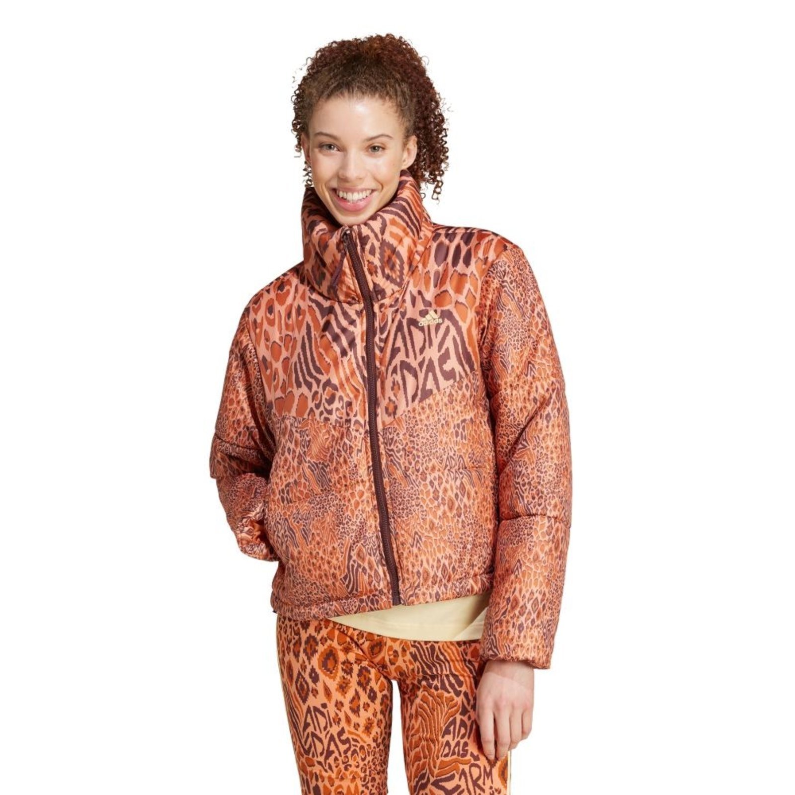 Jaqueta Acolchoada adidas x FARM Rio adidas Sportswear Laranja