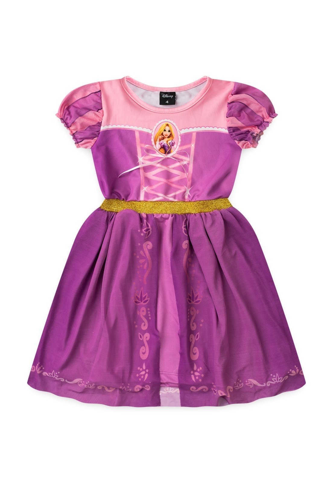 Vista 3 Infantil - Vestido Disney Feminino Rapunzel lilás Disney lilás