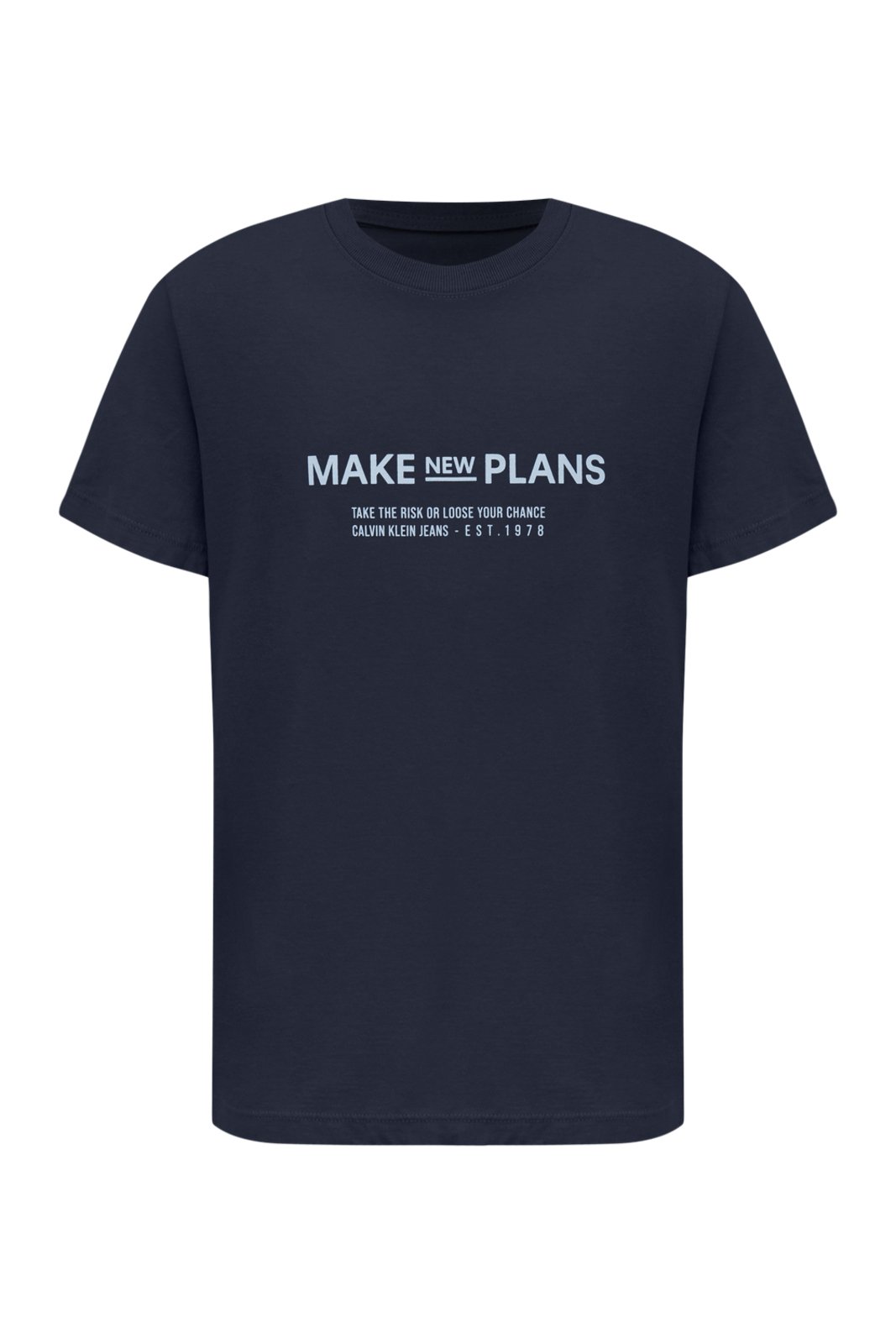 Camiseta Manga Curta Calvin Klein Jeans Menino Make New Plans - Marinho Calvin Klein Jeans