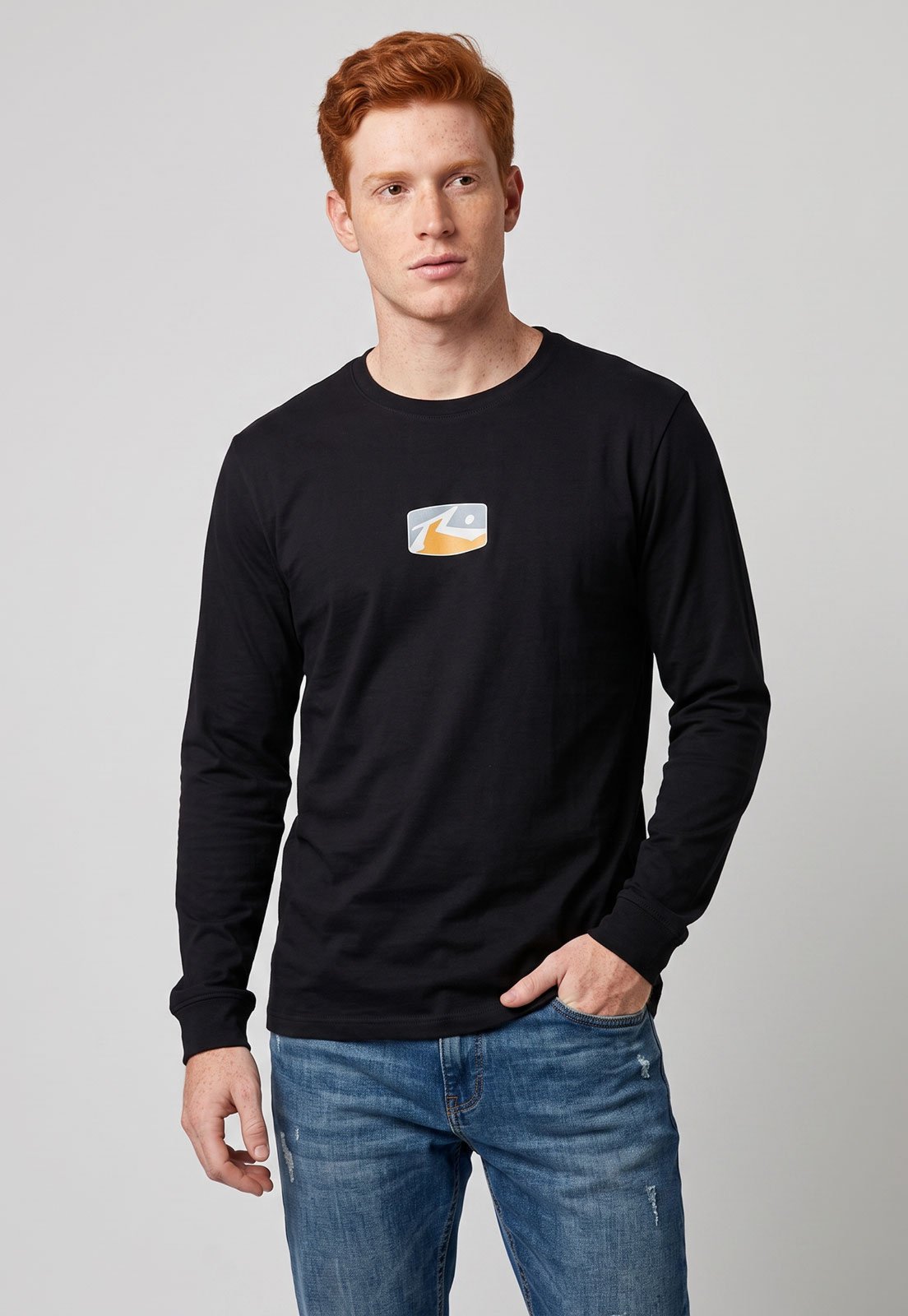 Camiseta Masculina Rusty Silk Color Box Preta