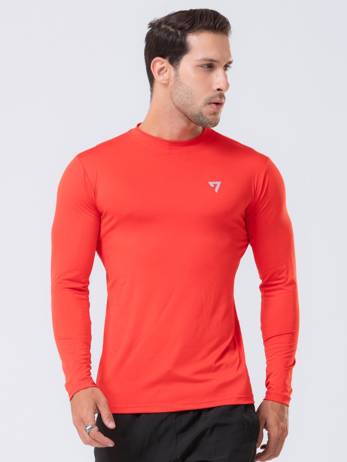 Camisa Termica Maculina Protecao Uv50 Seven line Vermelho