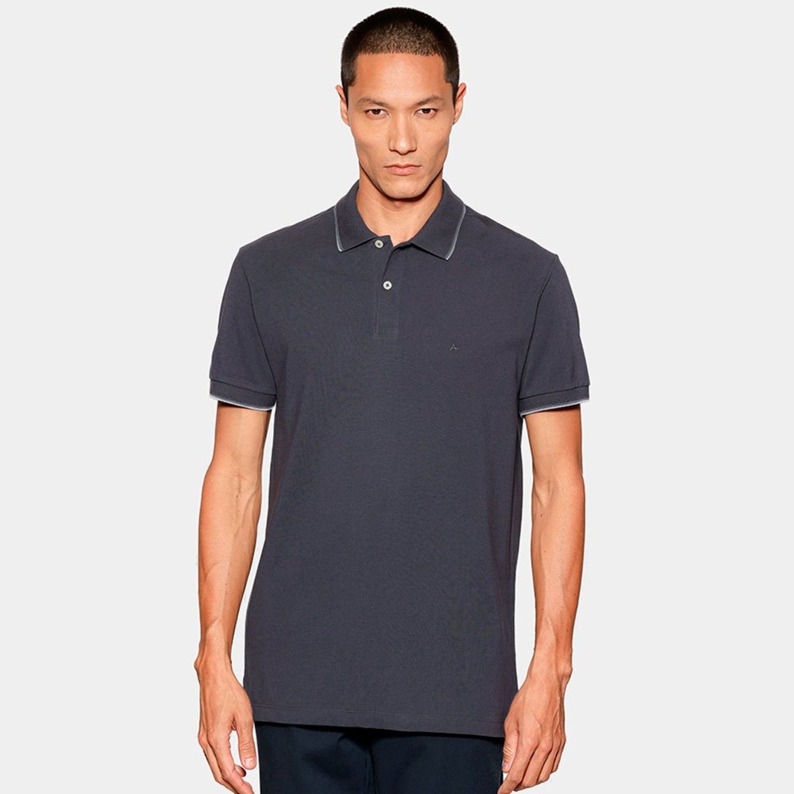 Camisa Polo Aramis Basic 4 Frisos In26 Grafite Masculino