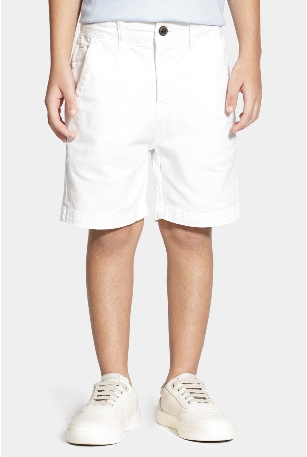 Infantil - Bermuda Aramis Chino Algodão Color Sarjada Off White
