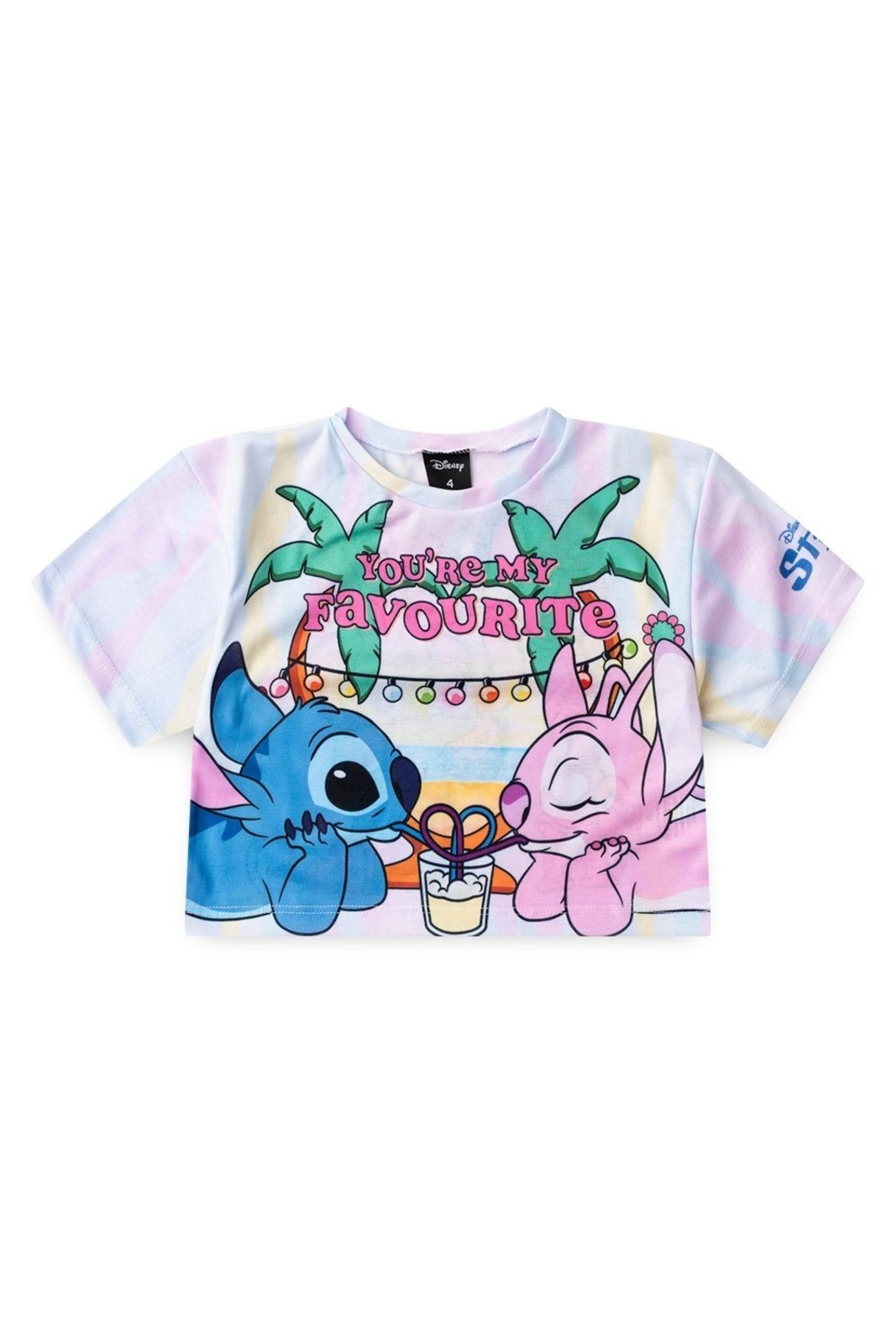 Vista 2 Infantil - Blusa Disney Feminino Stitch rosa Disney rosa