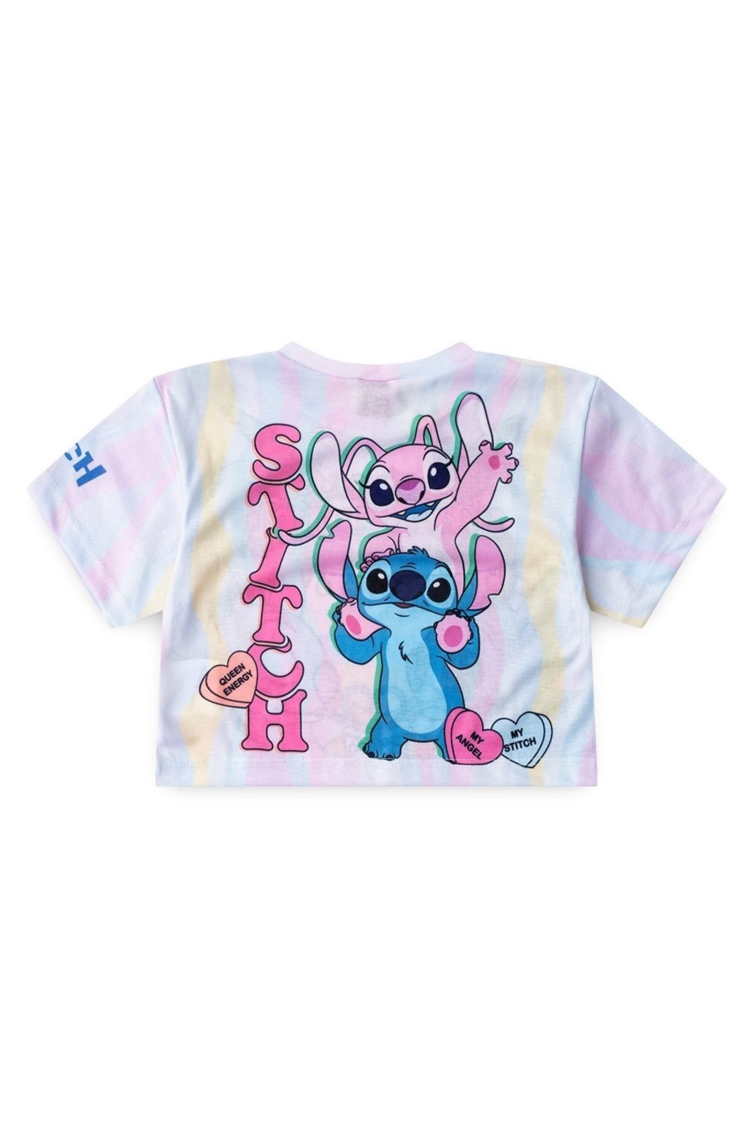 Vista 3 Infantil - Blusa Disney Feminino Stitch rosa Disney rosa
