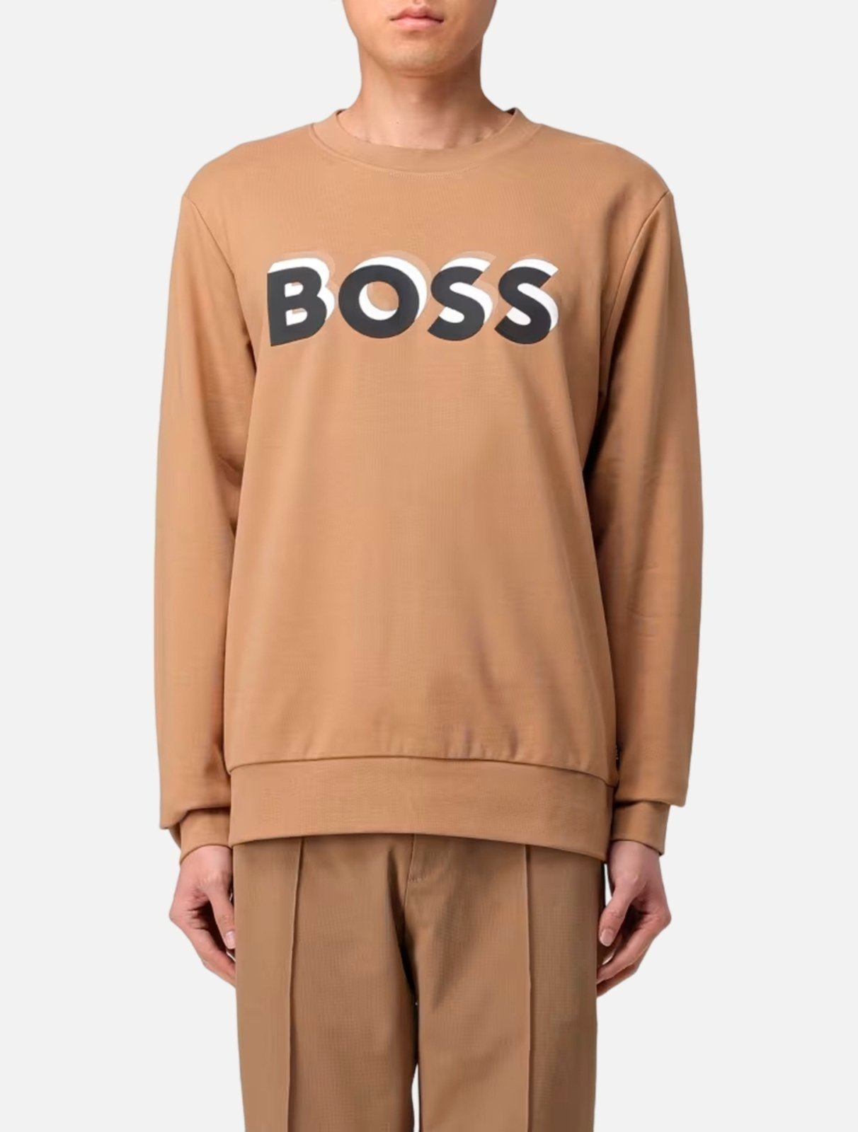 Blusa Hugo Boss Moletom Soleri 07 Bege