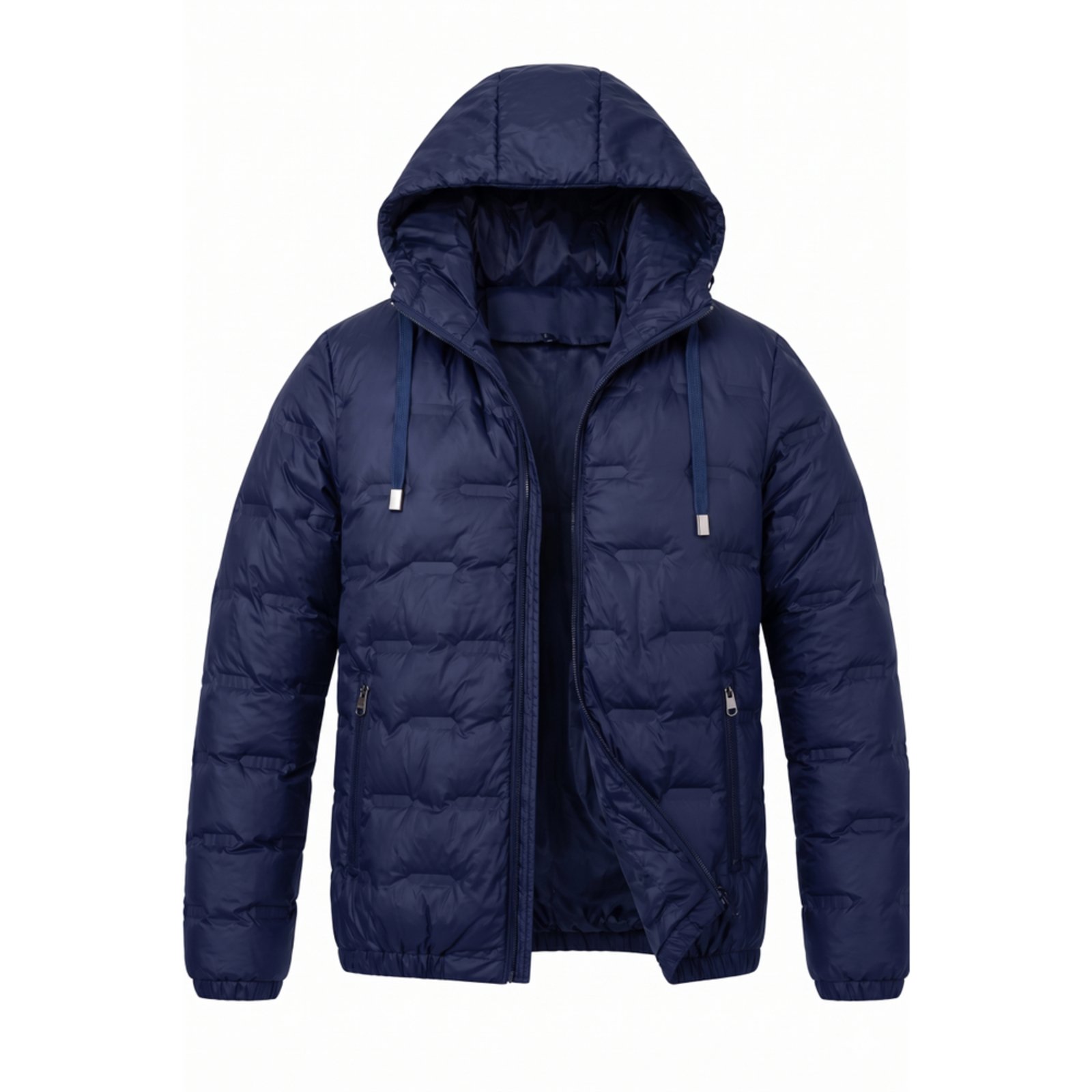 Jaqueta Puffer Masculina Com Capuz Removível 560130 Zariff Azul