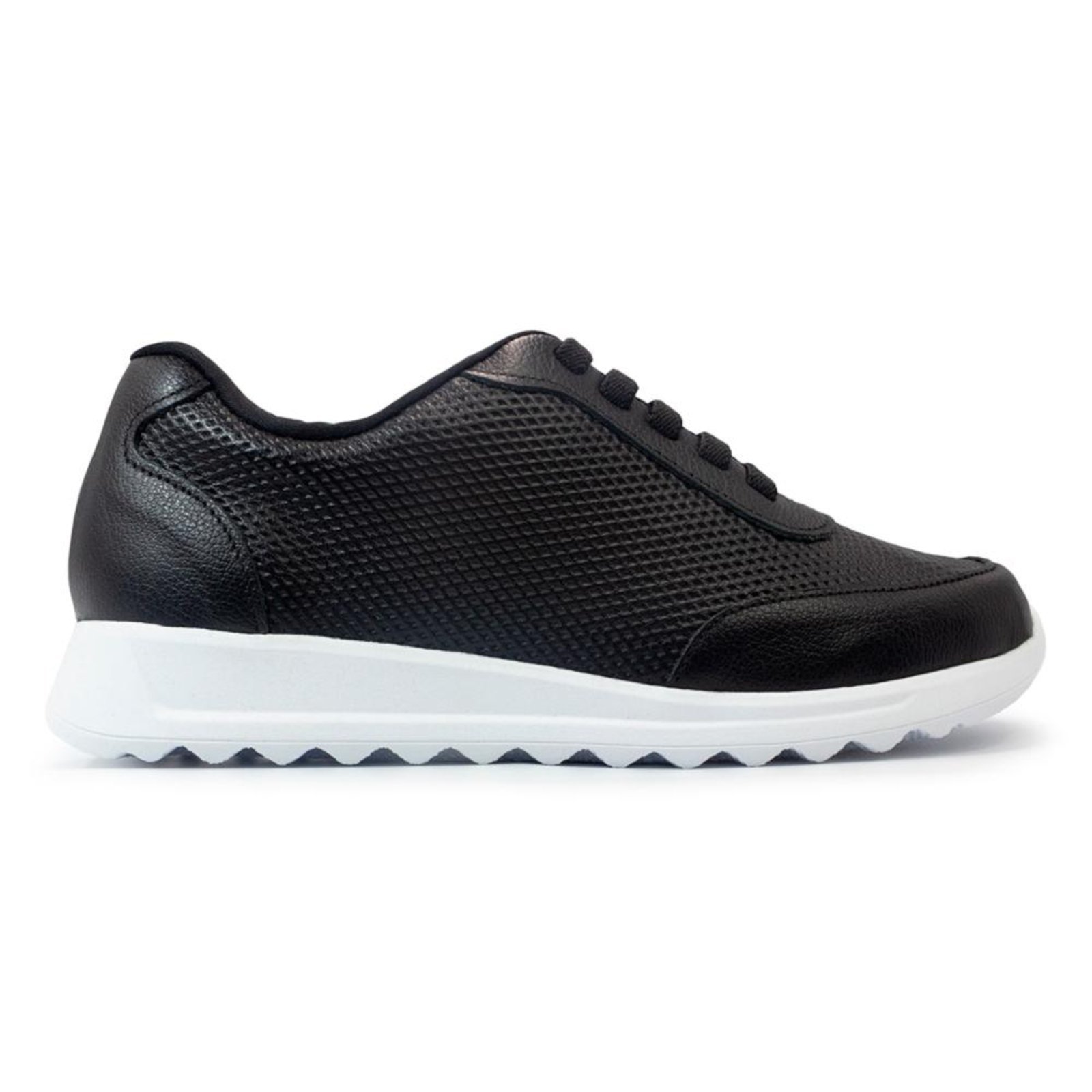 Tênis Usaflex Feminino Couro Casual UC0702 Preto