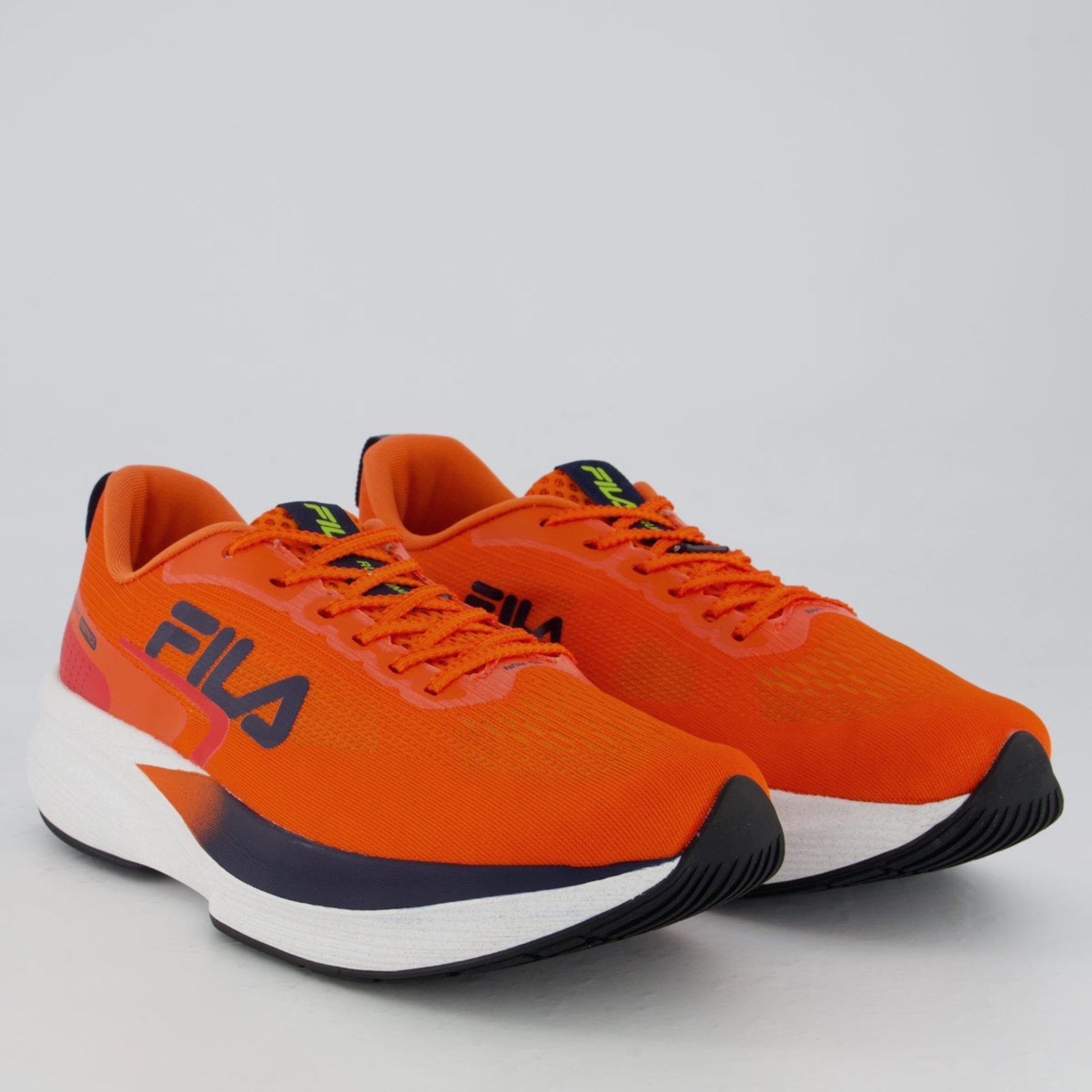Vista 3 Tênis Fila Racer Fastpace e Marinho laranja Fila laranja