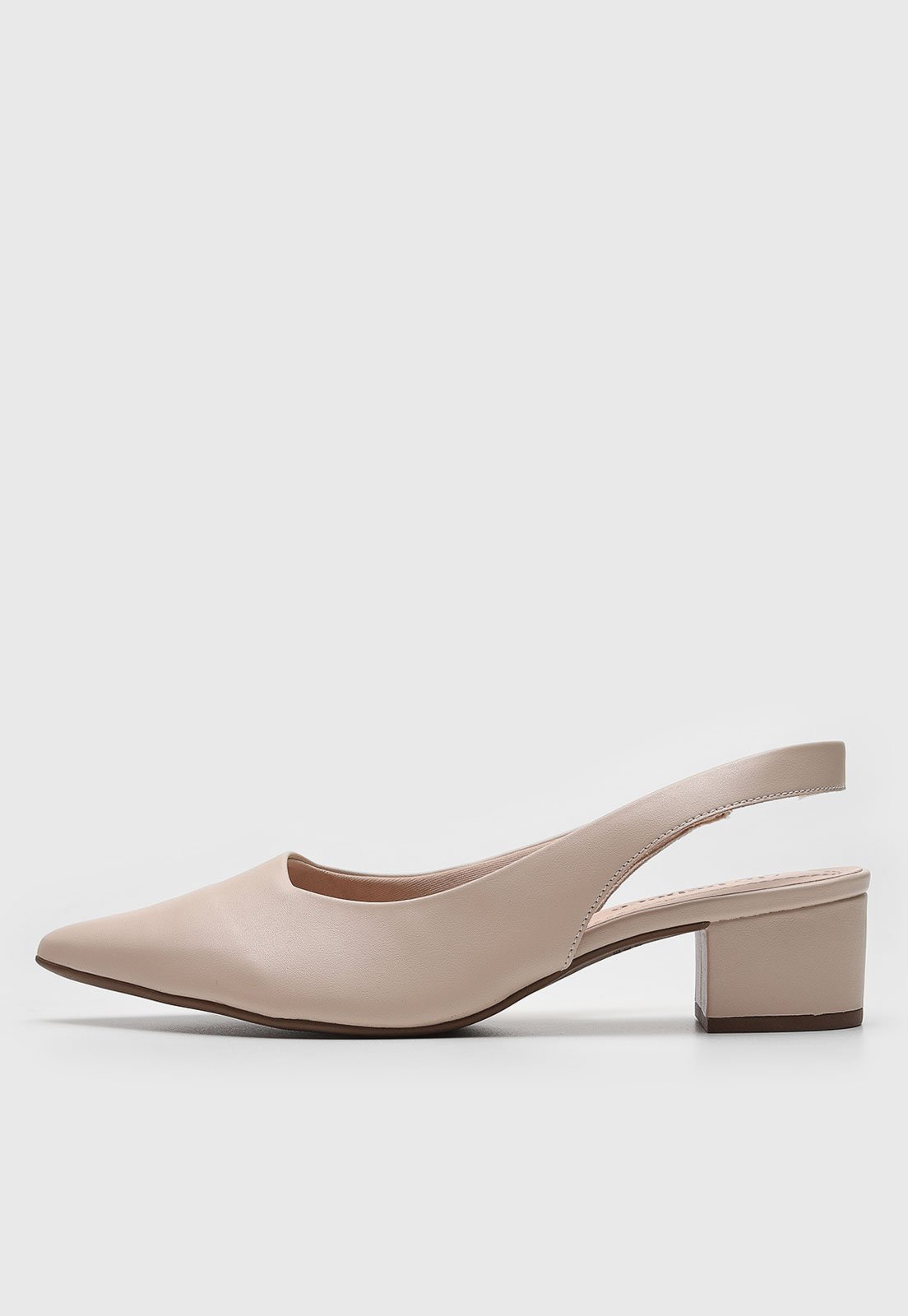Scarpin Slingback cê Liso Off-White