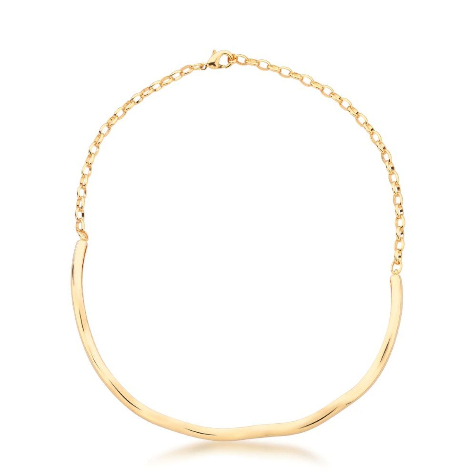 Infantil – Colar Choker Aro Ondulado Semijoia Banhado a Ouro 18K Ania Store