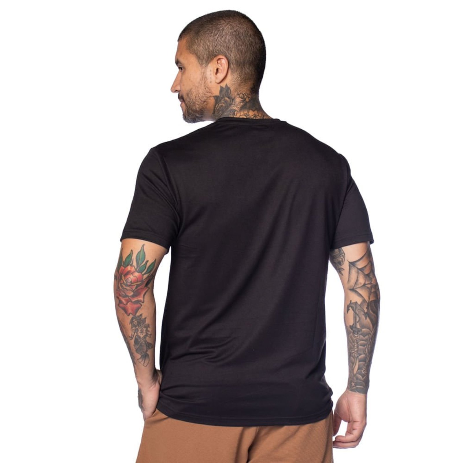 Vista 3 Camiseta Masculina Sea Surf Lisa Tecido Leve preto Sea Surf preto