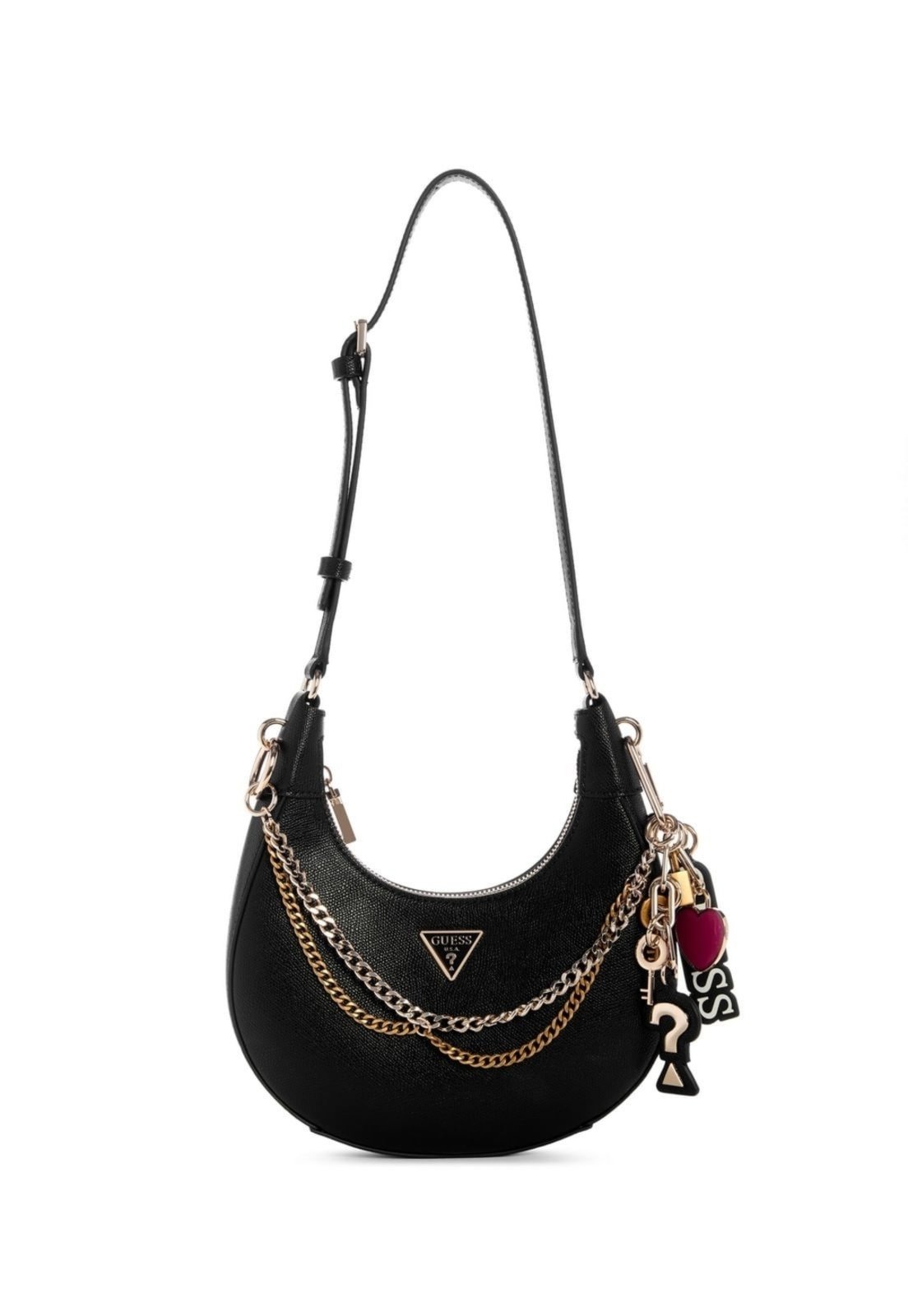 Vista 2 Bolsa Guess Davina Shoulder Bag preto Guess preto