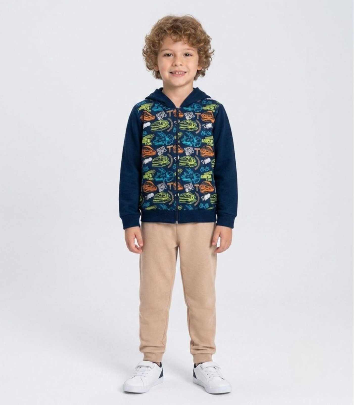 Infantil - Conjunto Moletom Menino Jaqueta E Calça Kappes Azul