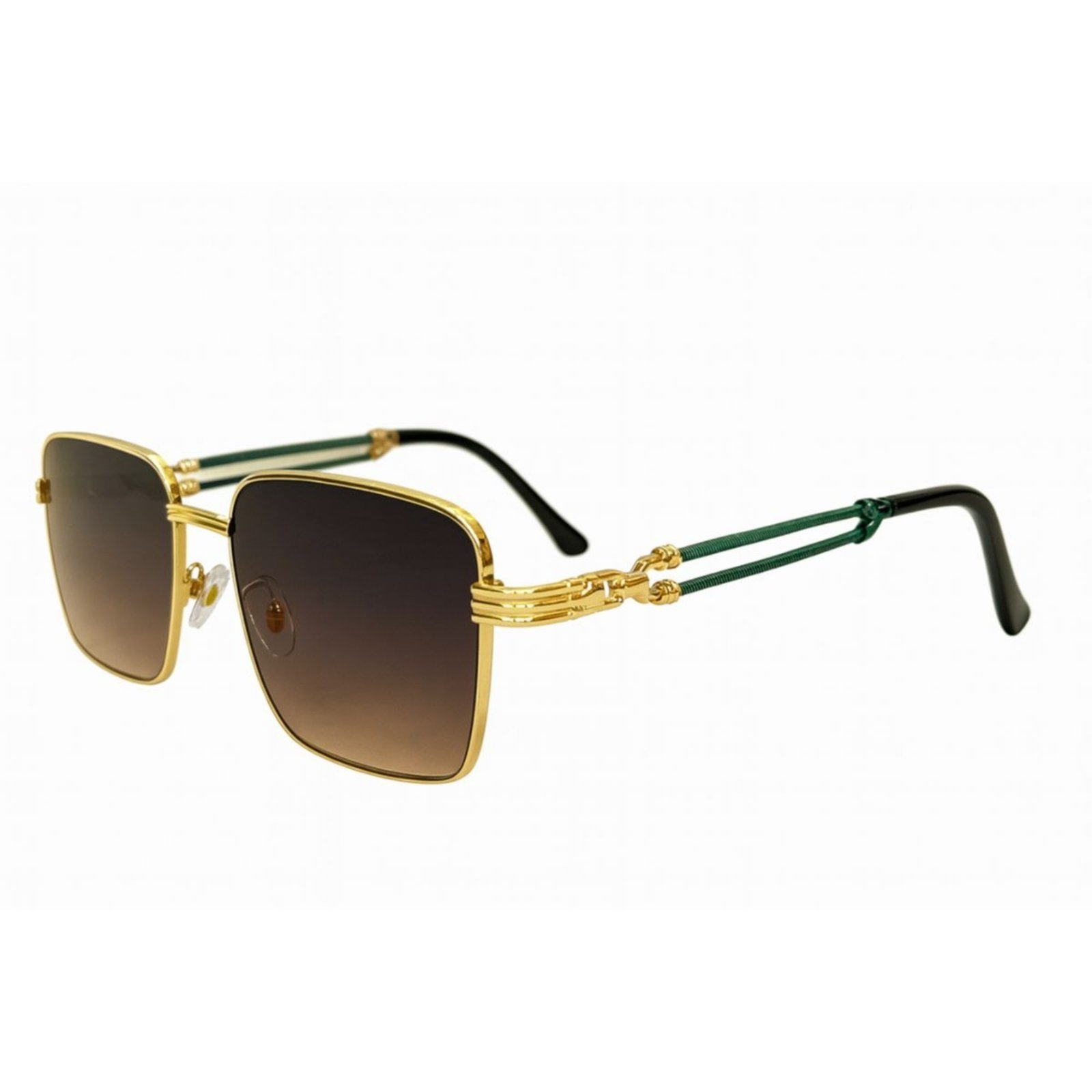 Óculos de Sol Quadrado Fashion Alta Qualidade Dourado