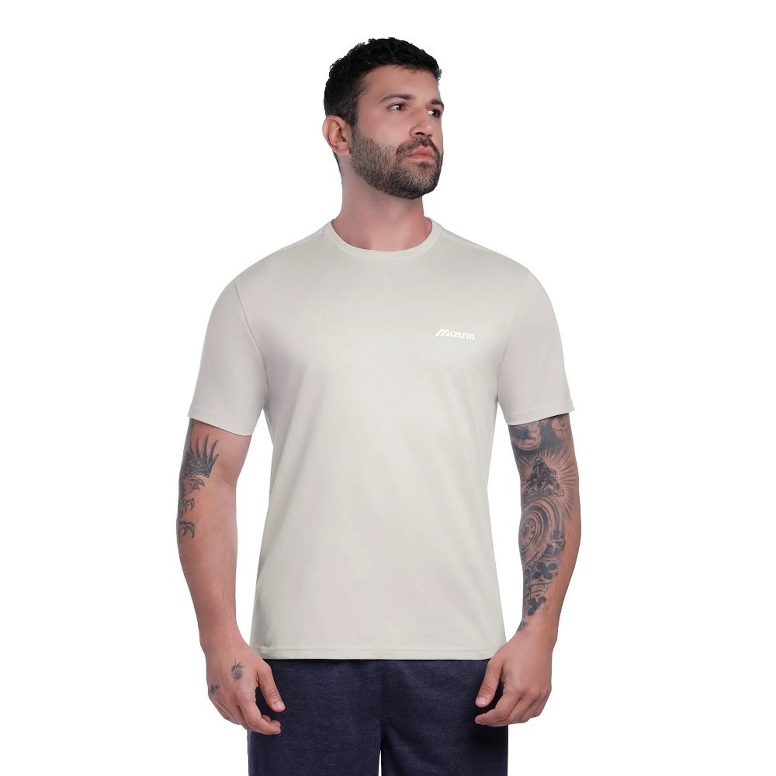 Camiseta Mizuno Basic Logo Masculina - Cinza claro