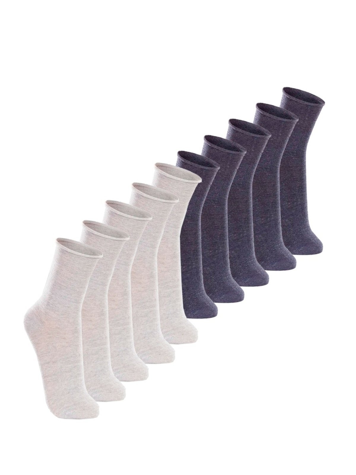 Kit com 10 Pares de Meias sem Punho Casual Lupo 1275-011