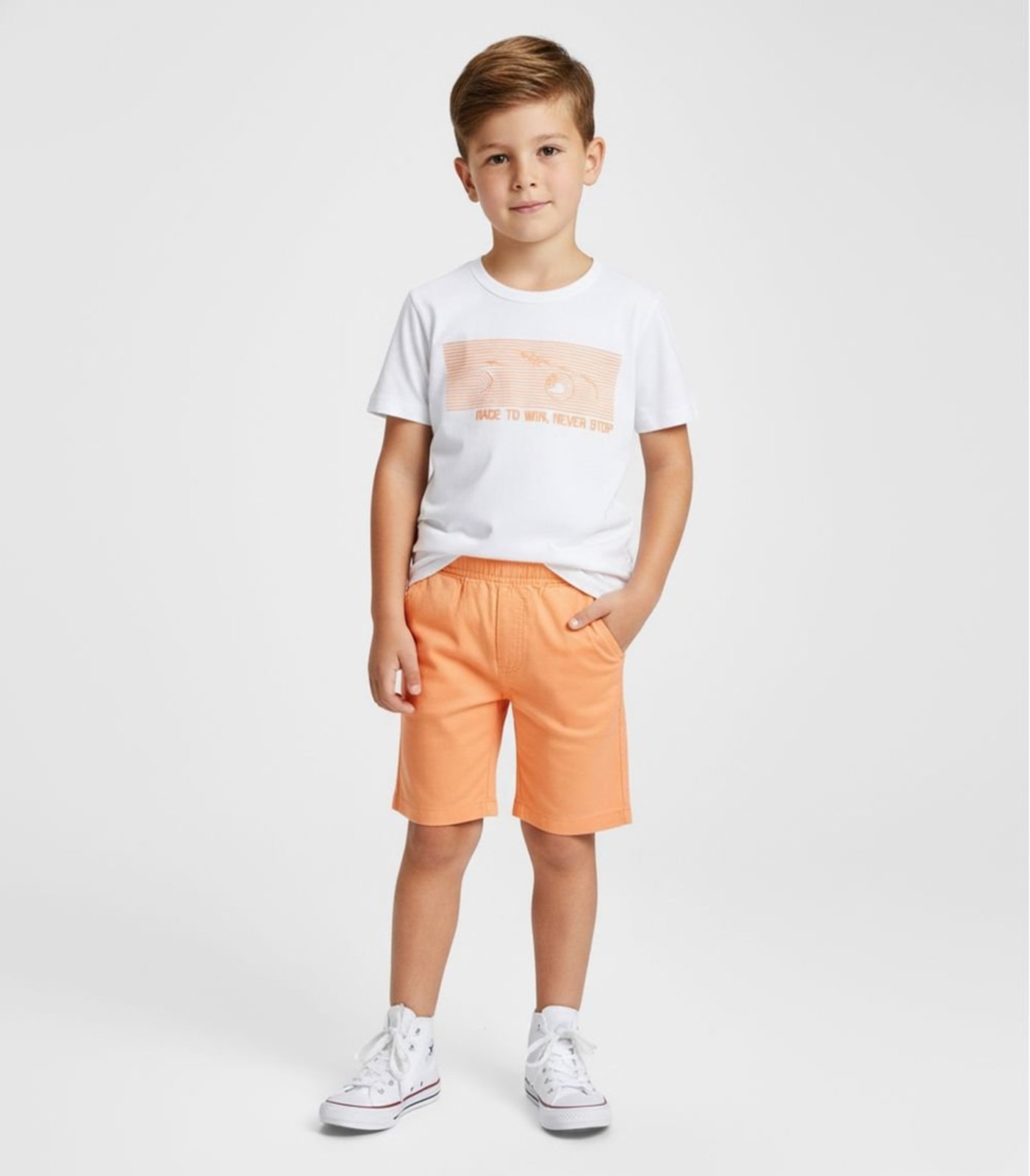 Infantil - Conjunto Camiseta Com Bermuda Select Branco