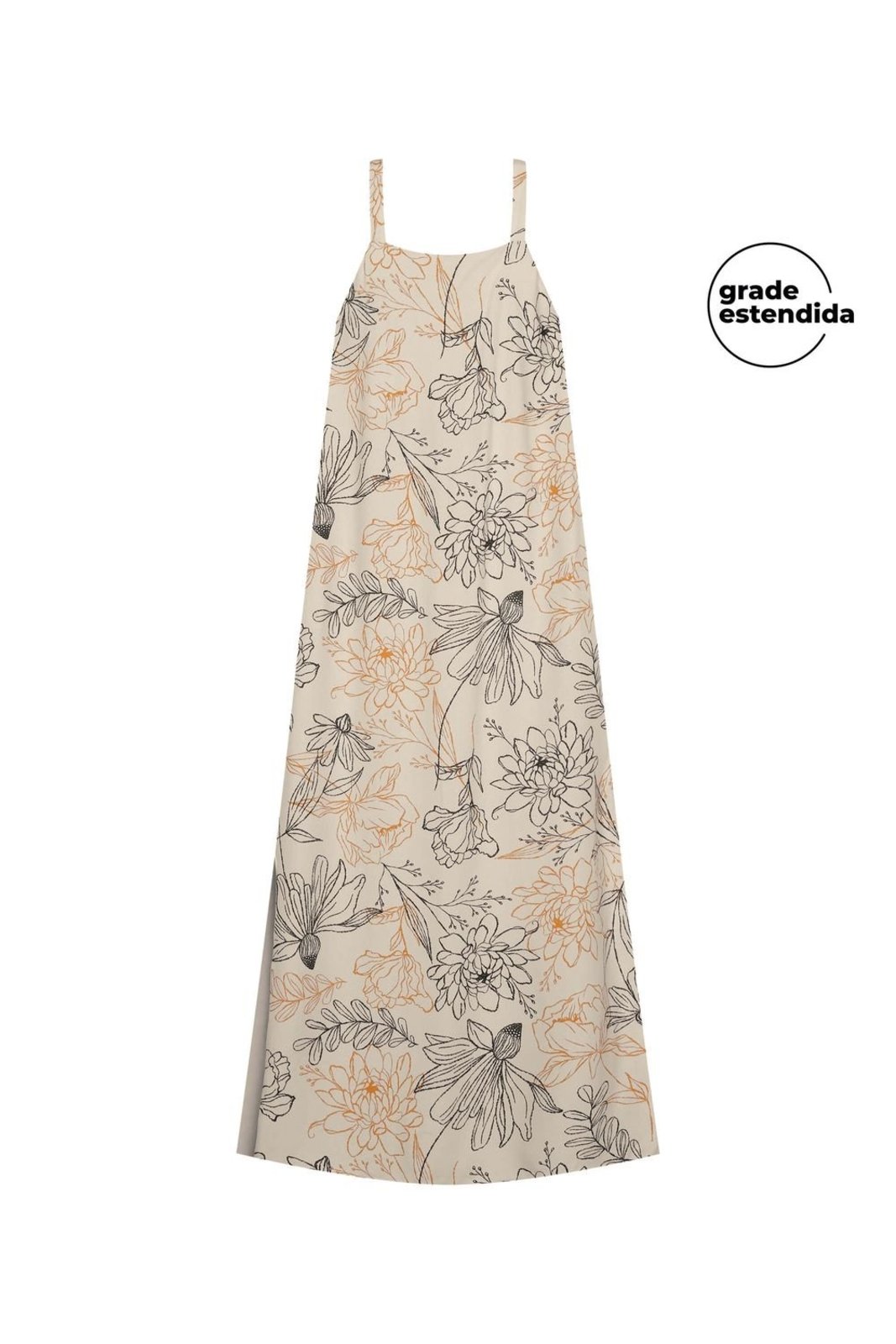 Vestido Longo Feminino Com Fenda Marialícia Bege