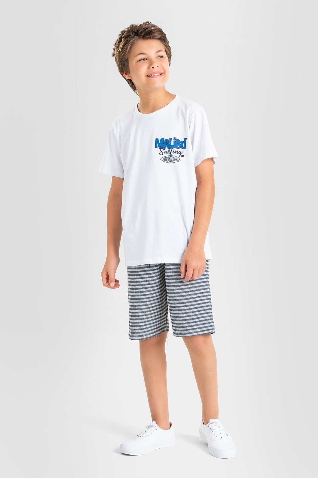 Infantil - Conjunto Juvenil Verão Masculino Malibu Surfing