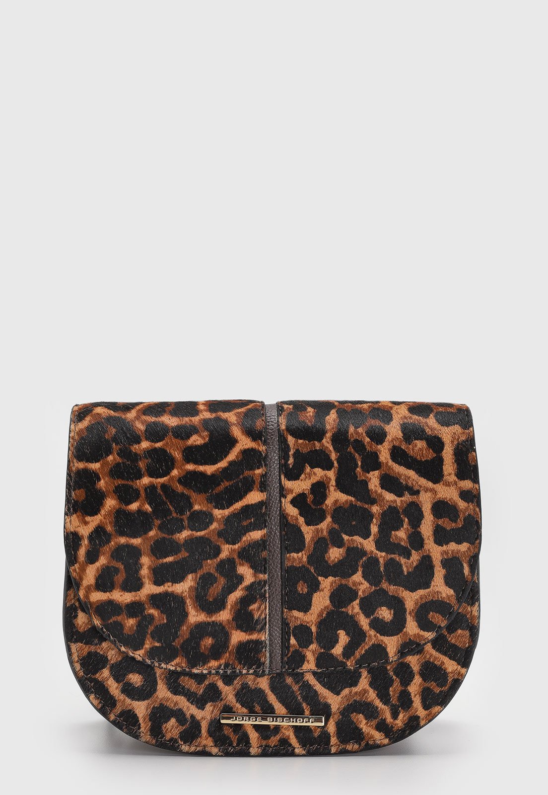Bolsa Tiracolo Feminina Jorge Bischoff Animal Print Caramelo