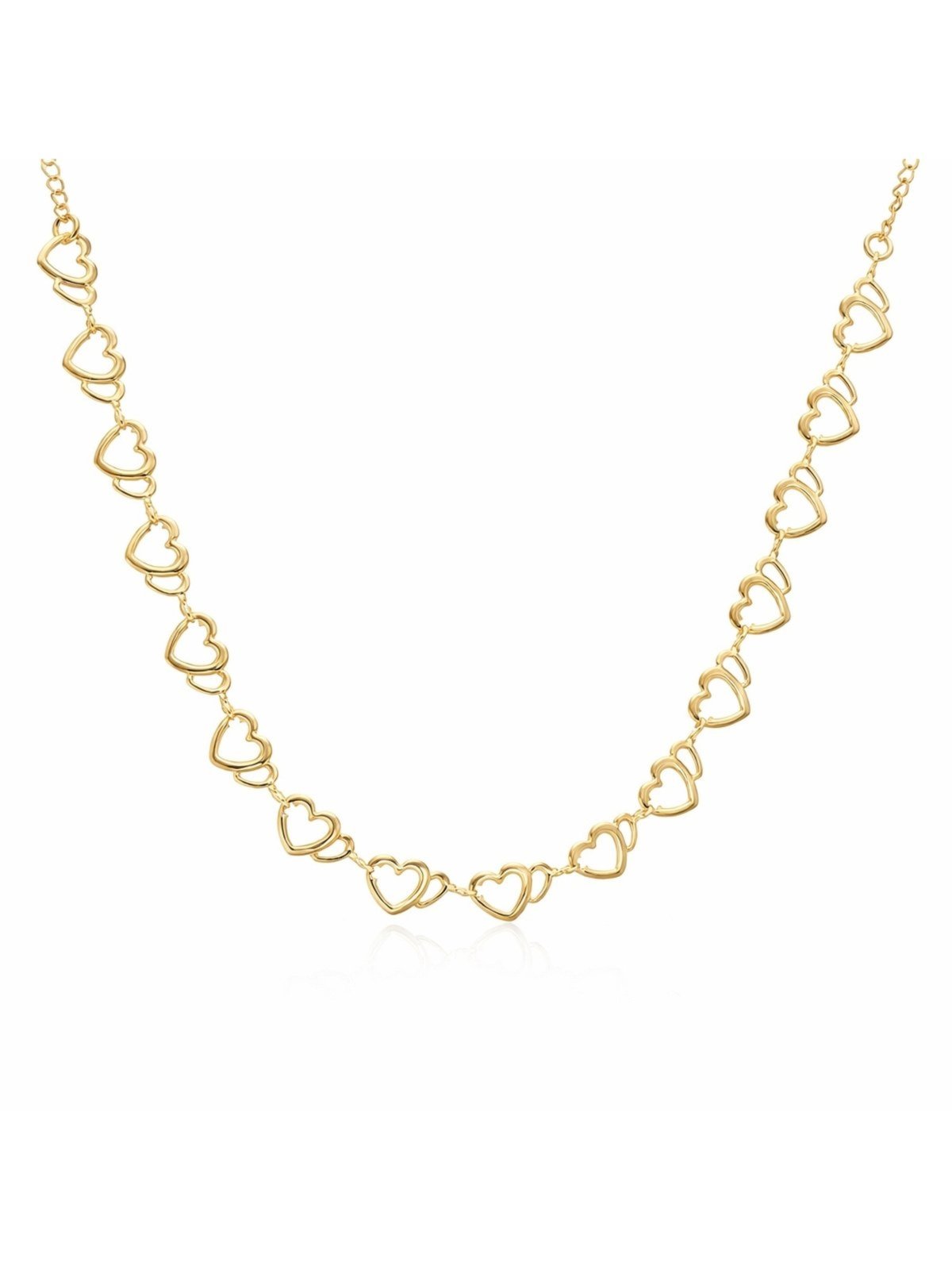 Choker Corações Banhada a Ouro 18k