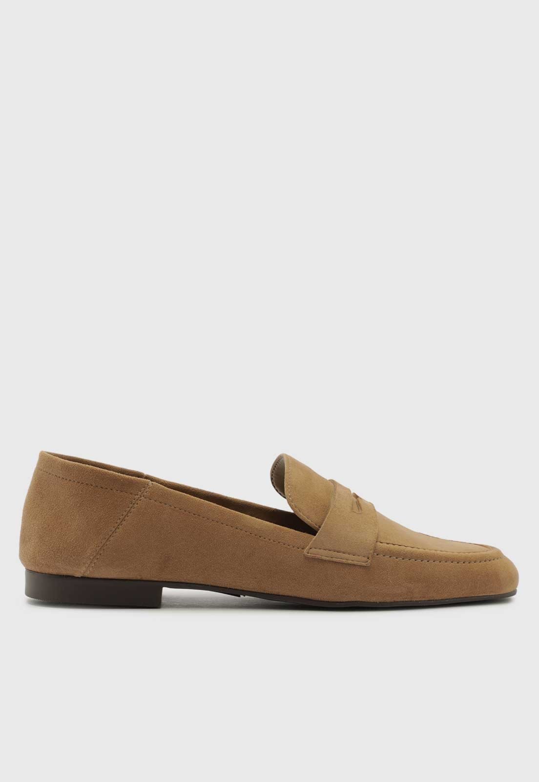 Mocassim Arezzo Bico Arredondado Misty Taupe