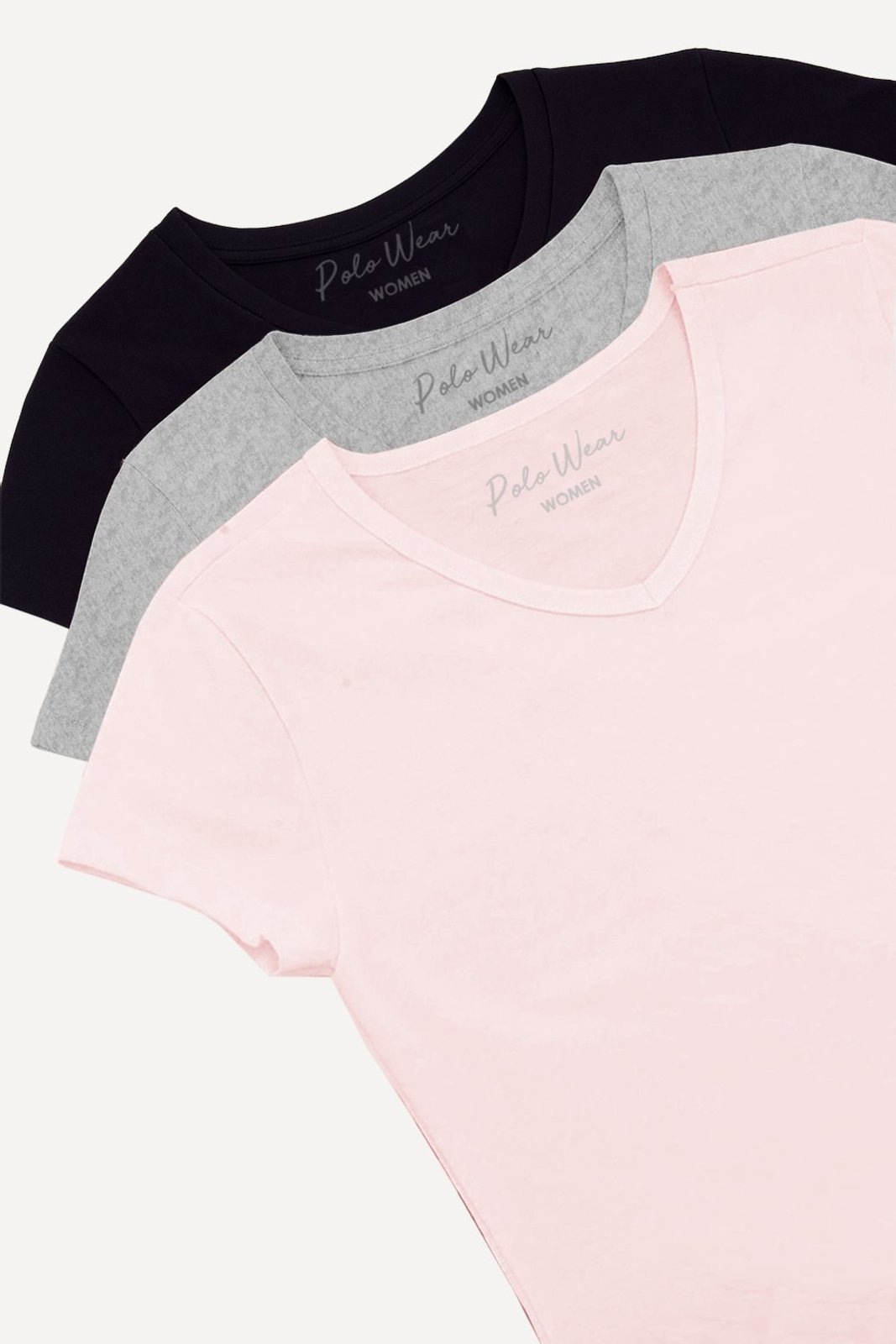 Kit 3 Camisetas Premium Femininas Polo Wear Sortido
