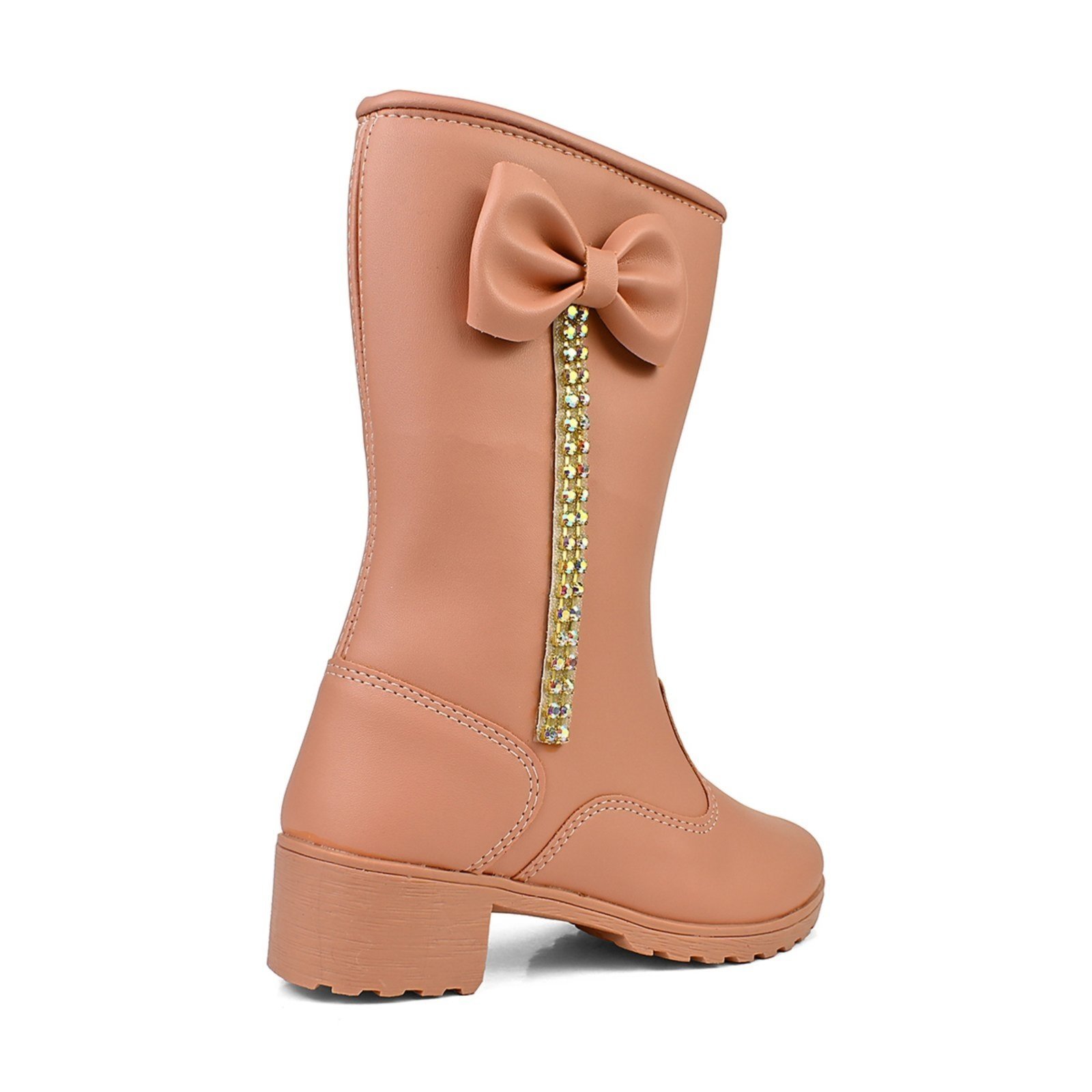 Infantil – Bota Cano Alto Feminina Laço e Strass Lulopé
