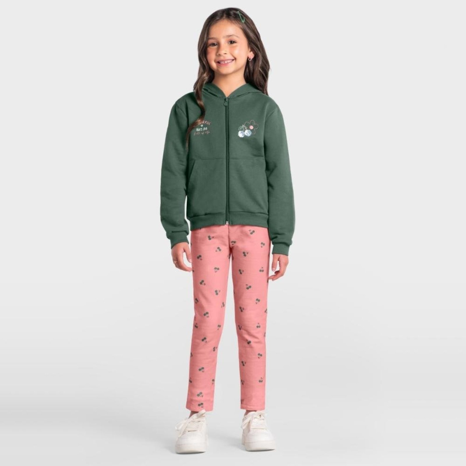 Infantil - Conjunto menina de cerejas Brandili