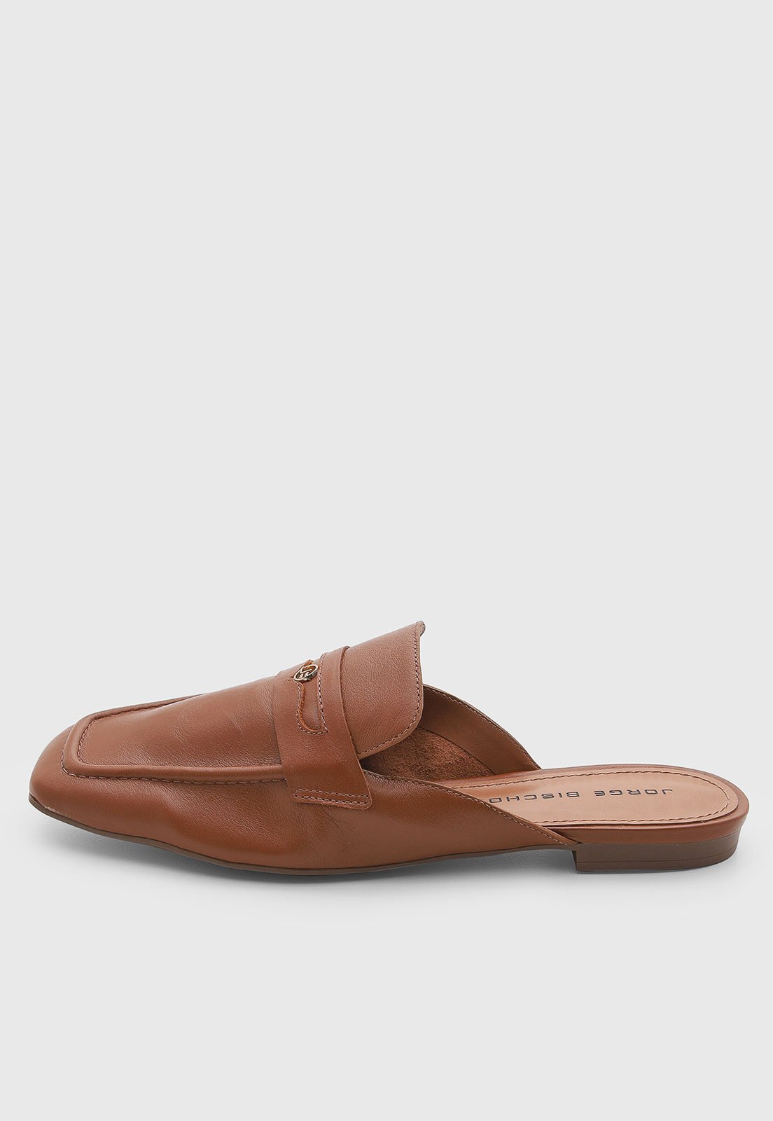 Mocassim Feminino Jorge Bischoff Mule Couro Marrom